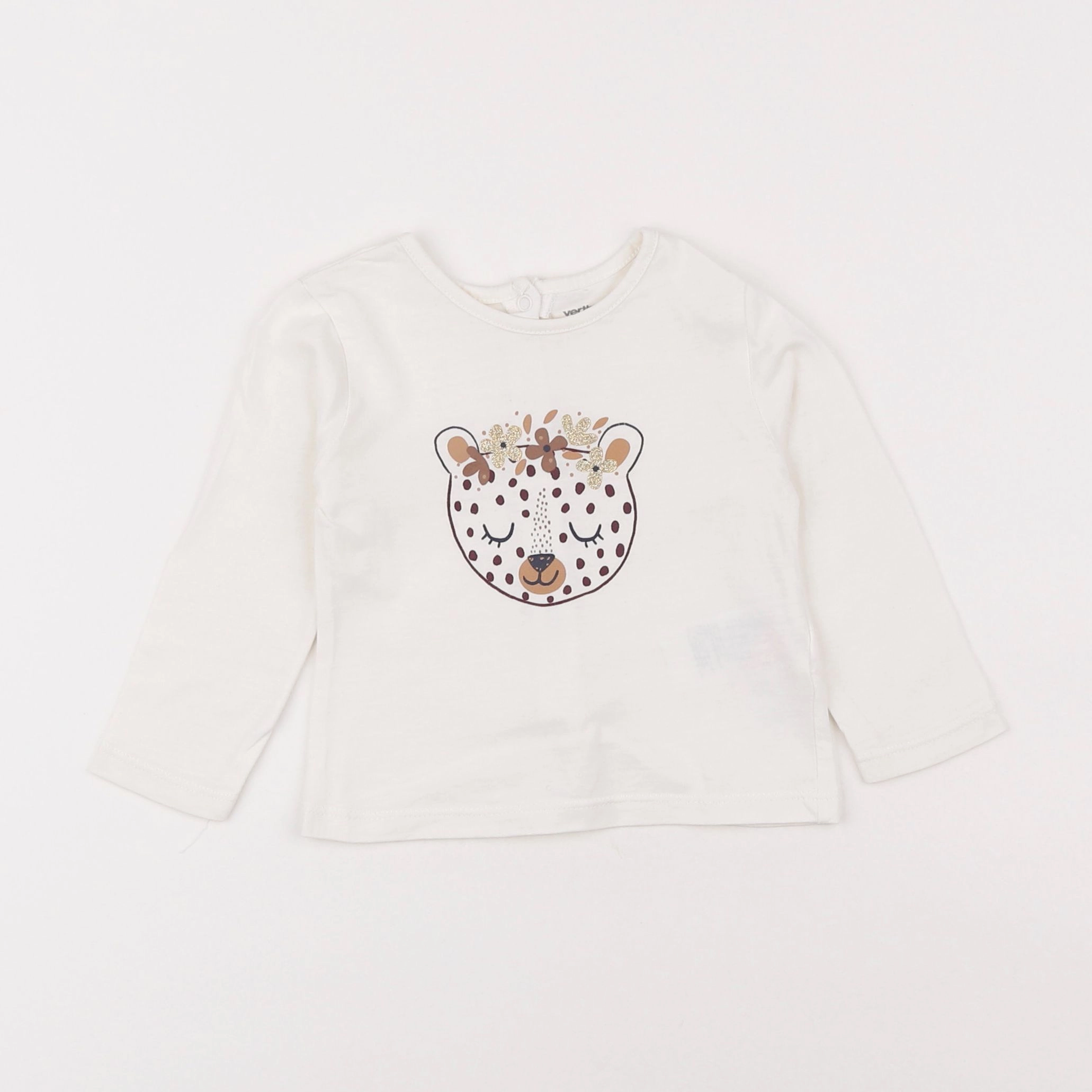 Vertbaudet - tee-shirt blanc - 9 mois