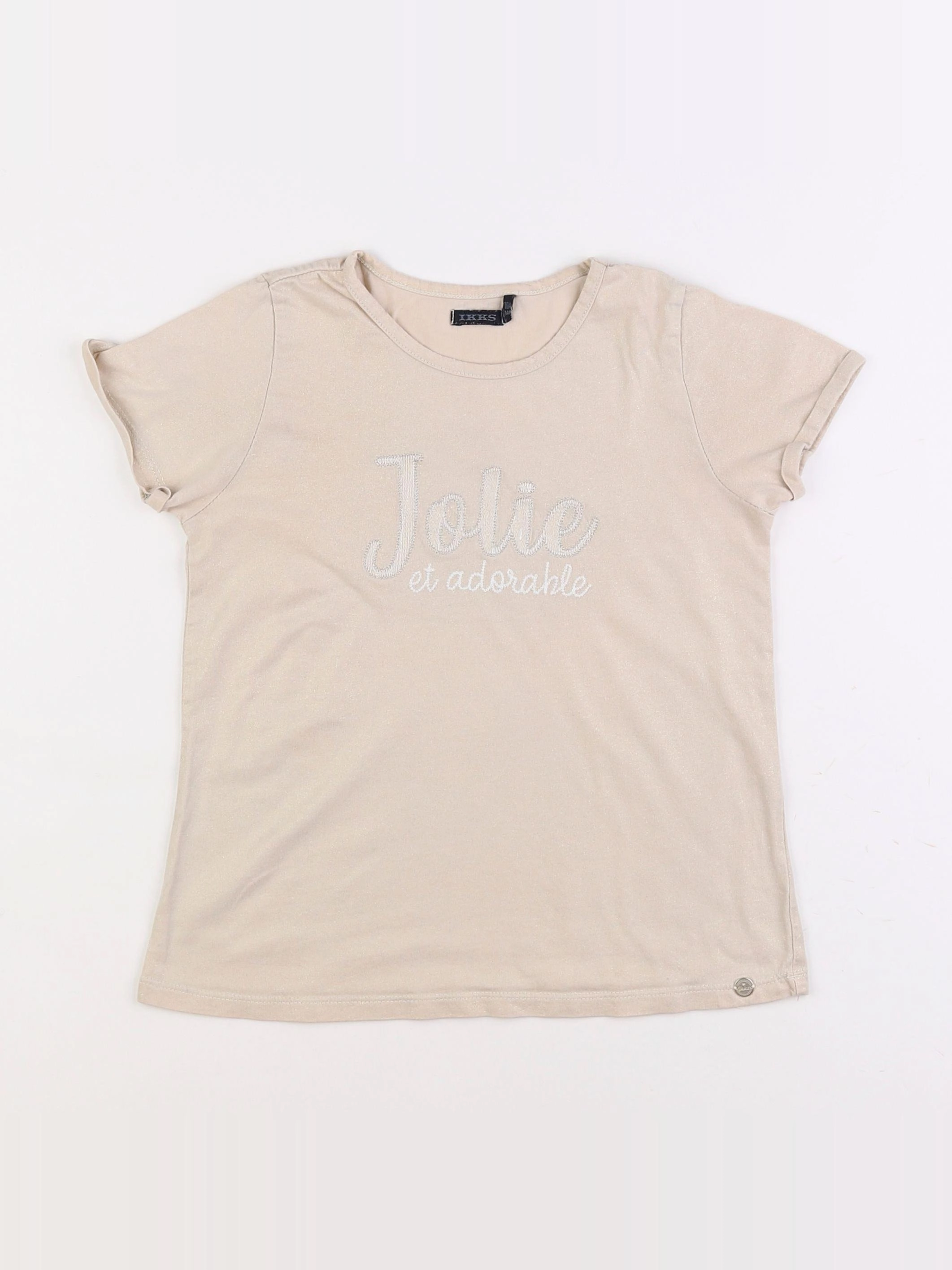 IKKS - tee-shirt beige, or - 10 ans