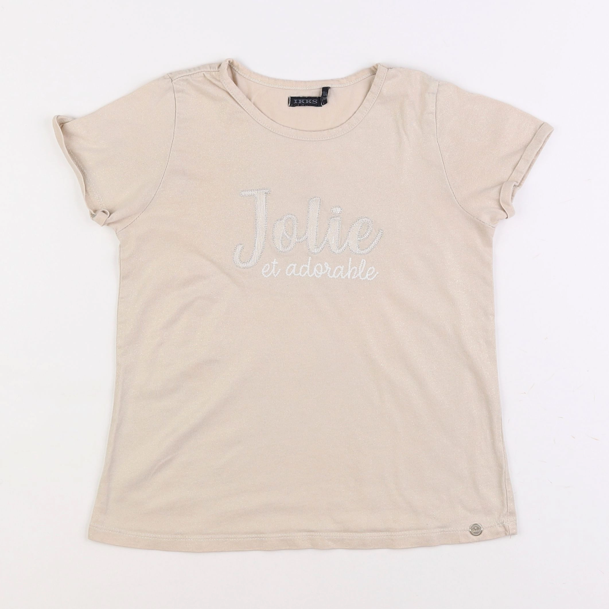 IKKS - tee-shirt beige, or - 10 ans