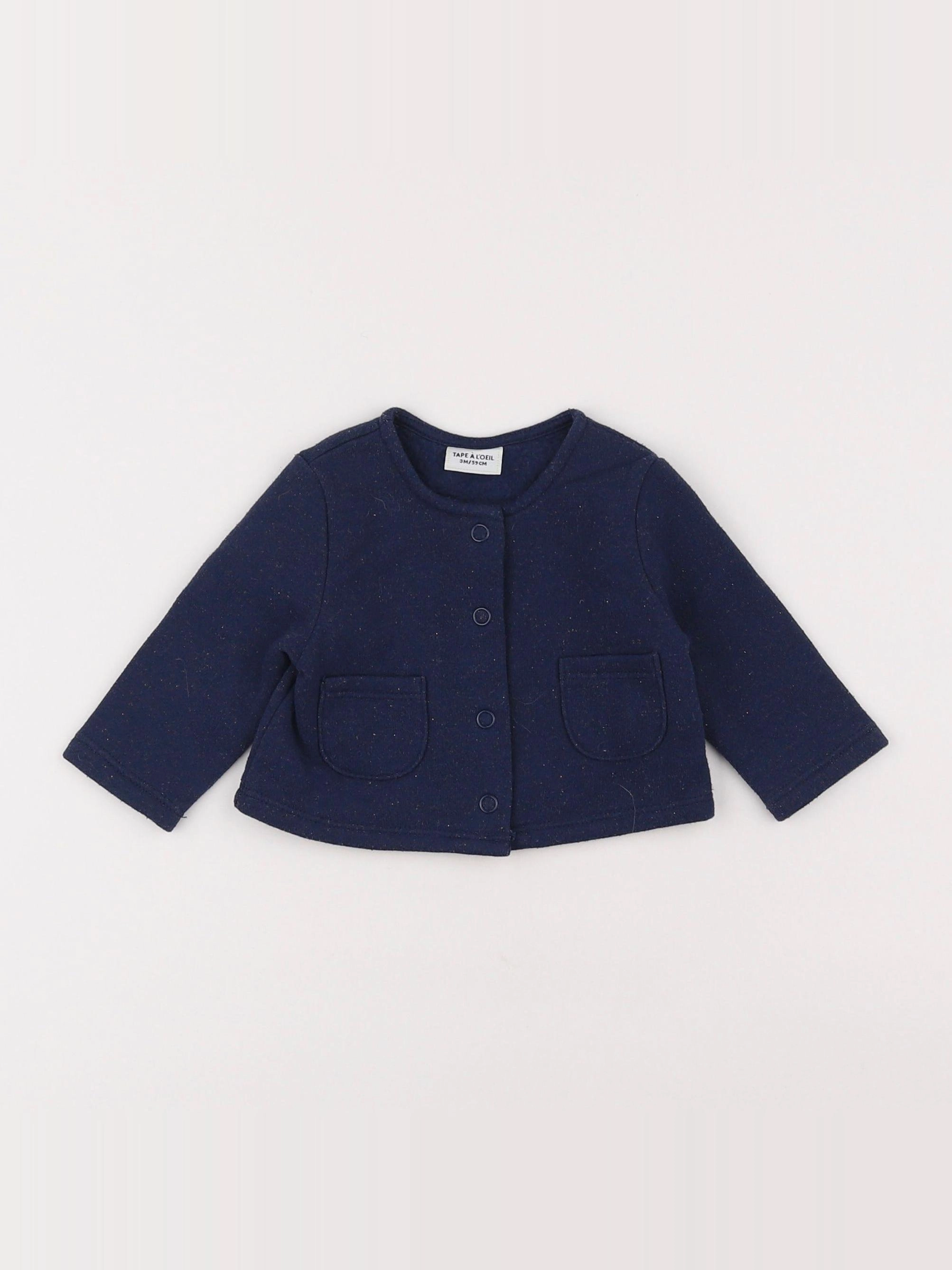 Tape à l'oeil - gilet bleu - 3 mois