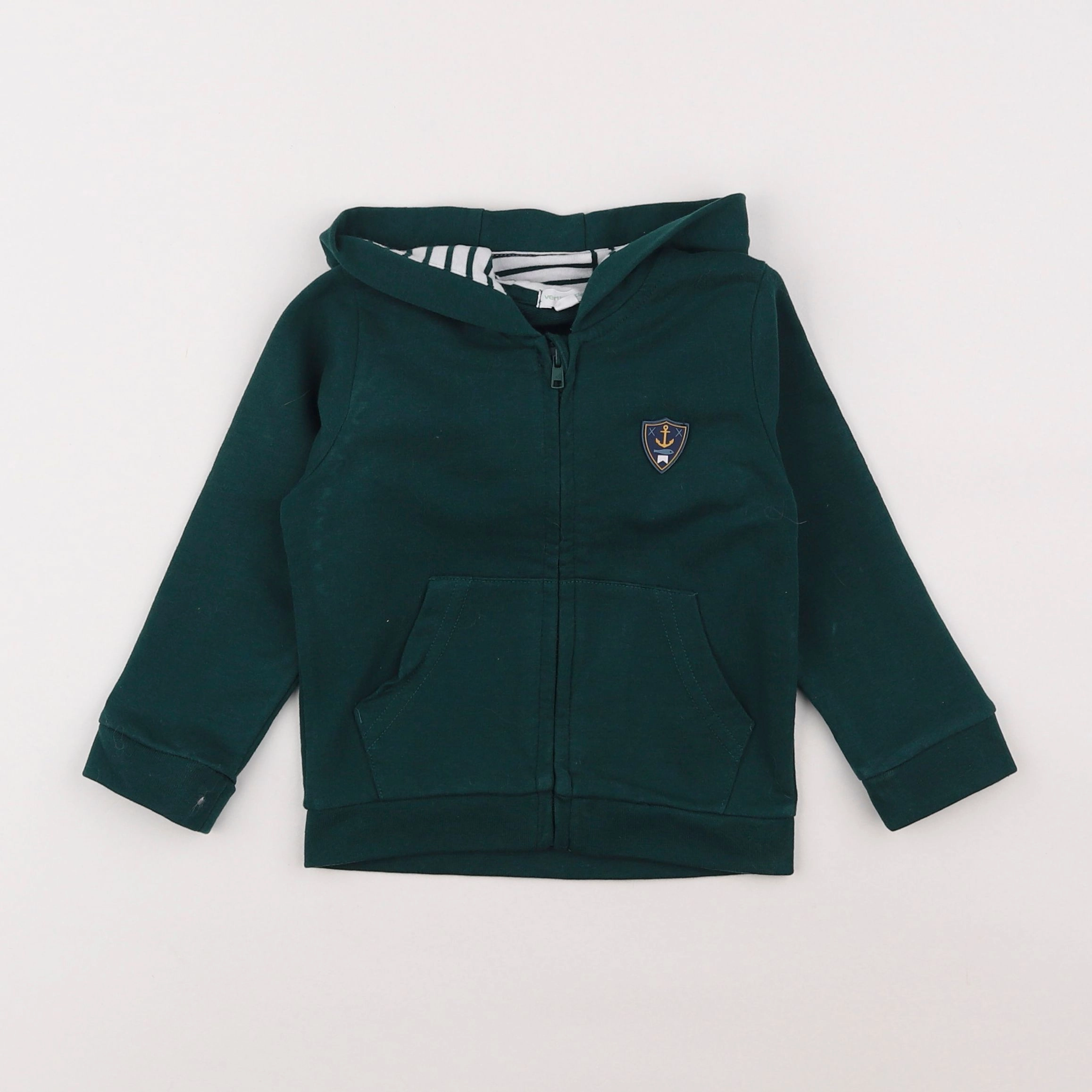 Vertbaudet - sweat vert - 18 mois