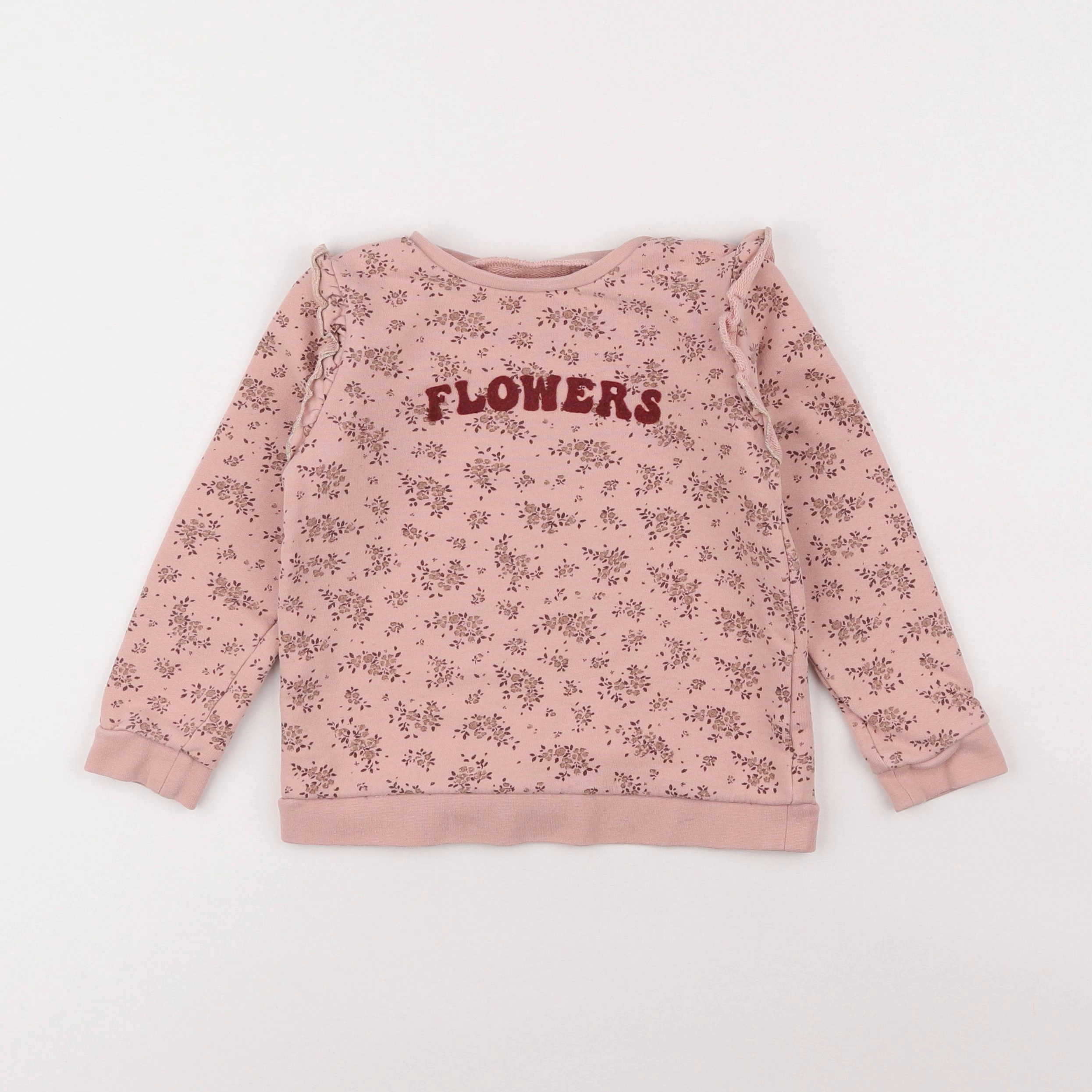 Vertbaudet - sweat rose - 4 ans