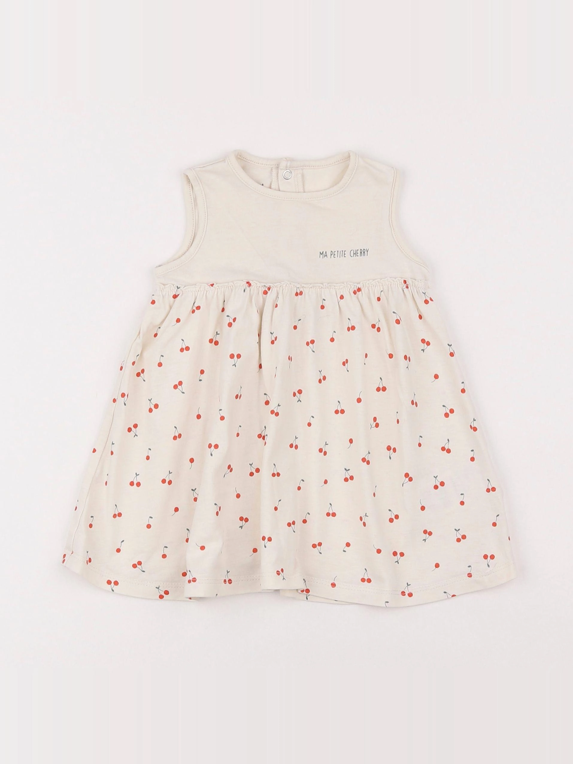 Vertbaudet - robe beige - 6 mois