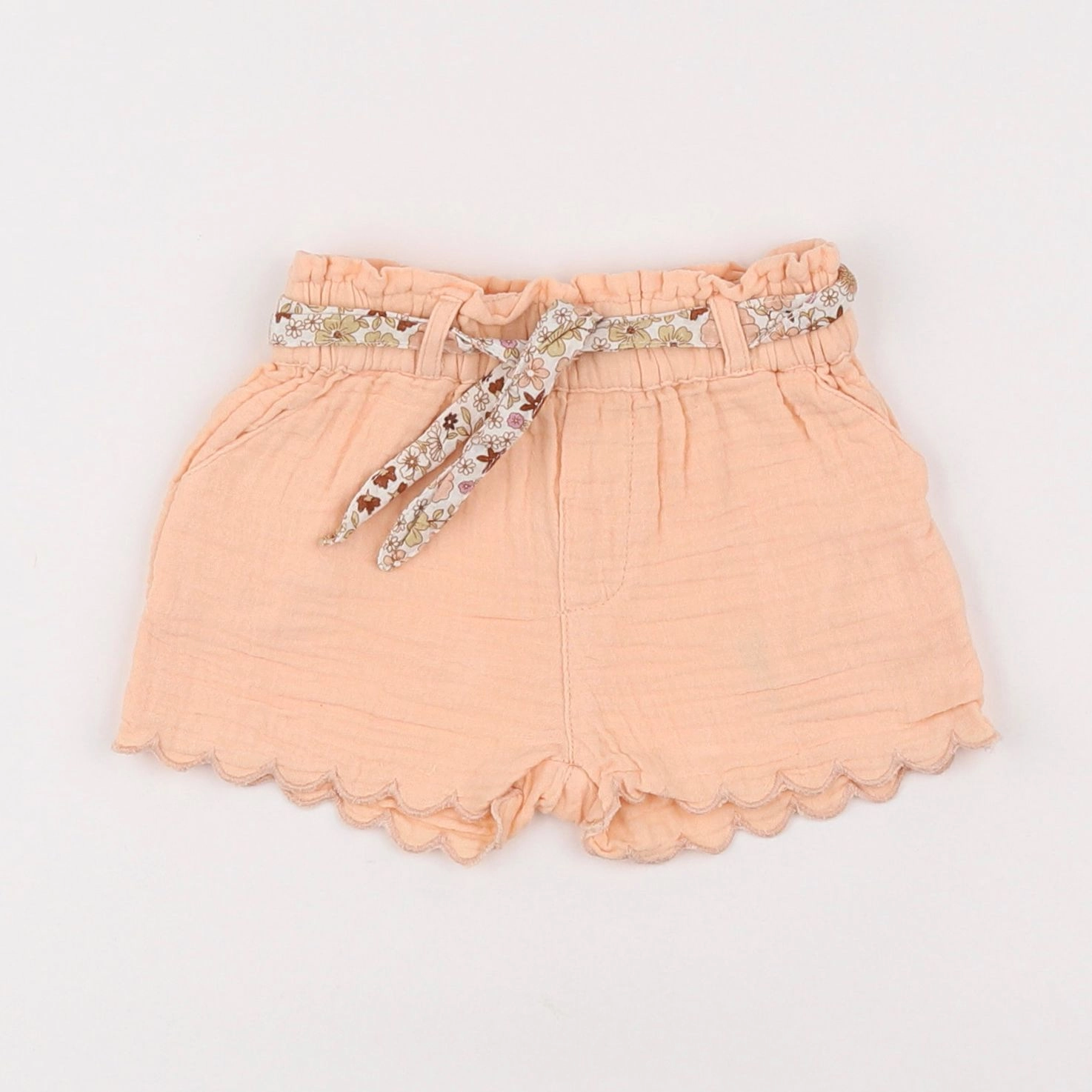 Vertbaudet - short orange - 6 mois