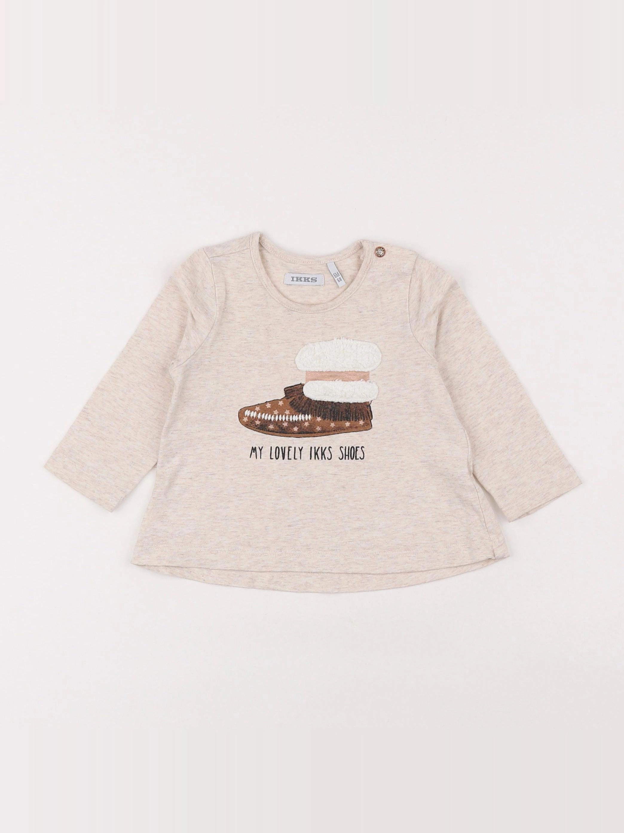 IKKS - tee-shirt beige - 6 mois