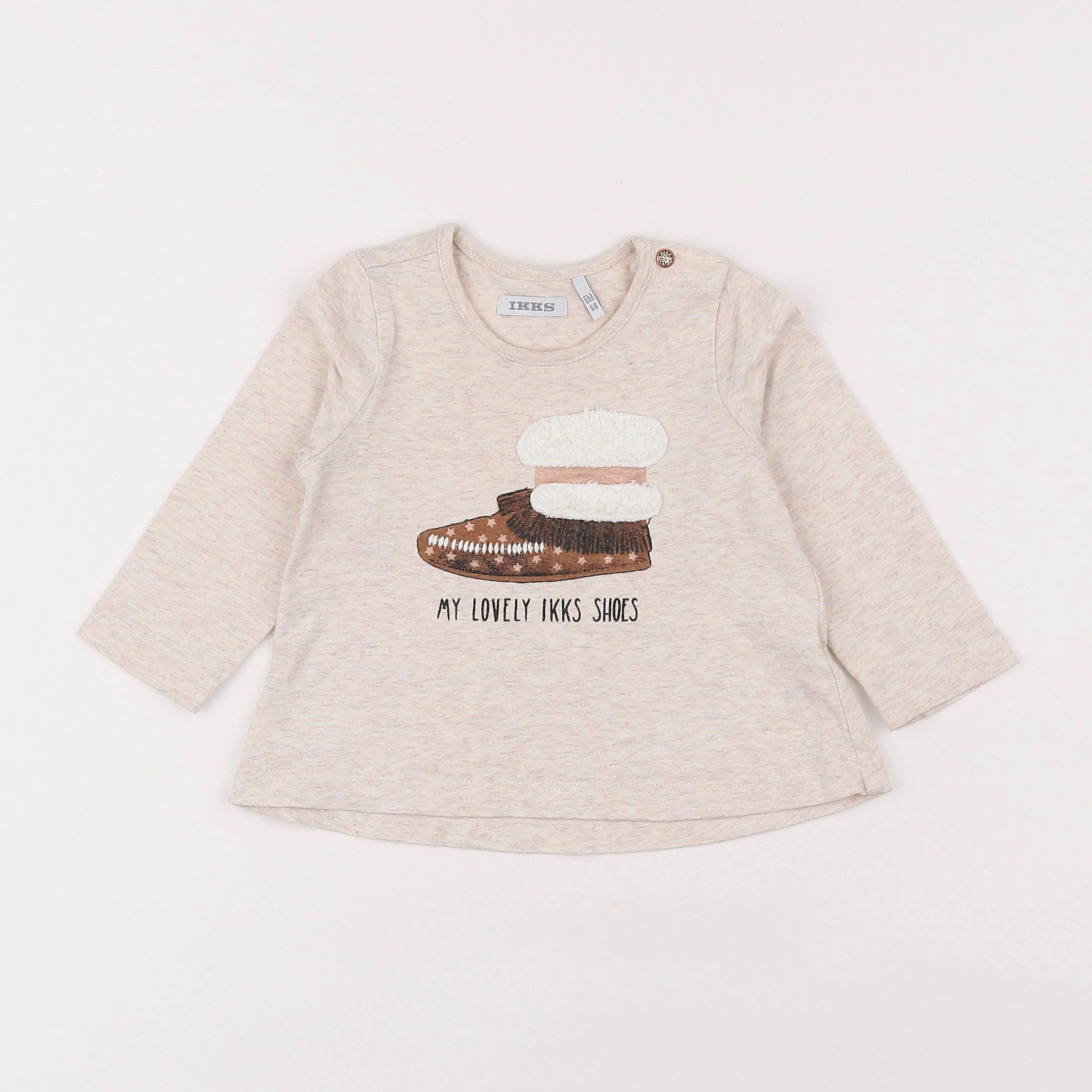 IKKS - tee-shirt beige - 6 mois