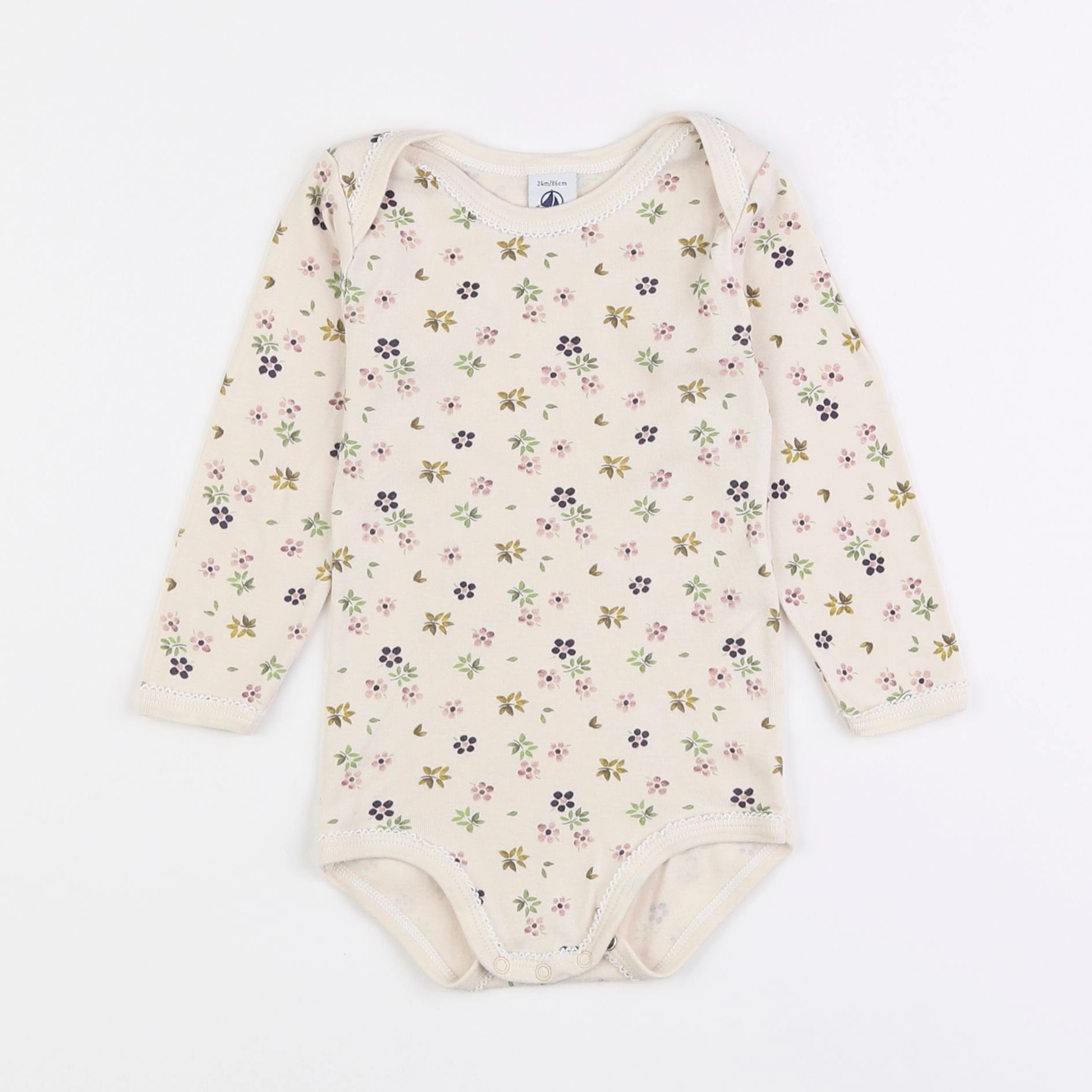 Petit Bateau - body beige - 2 ans