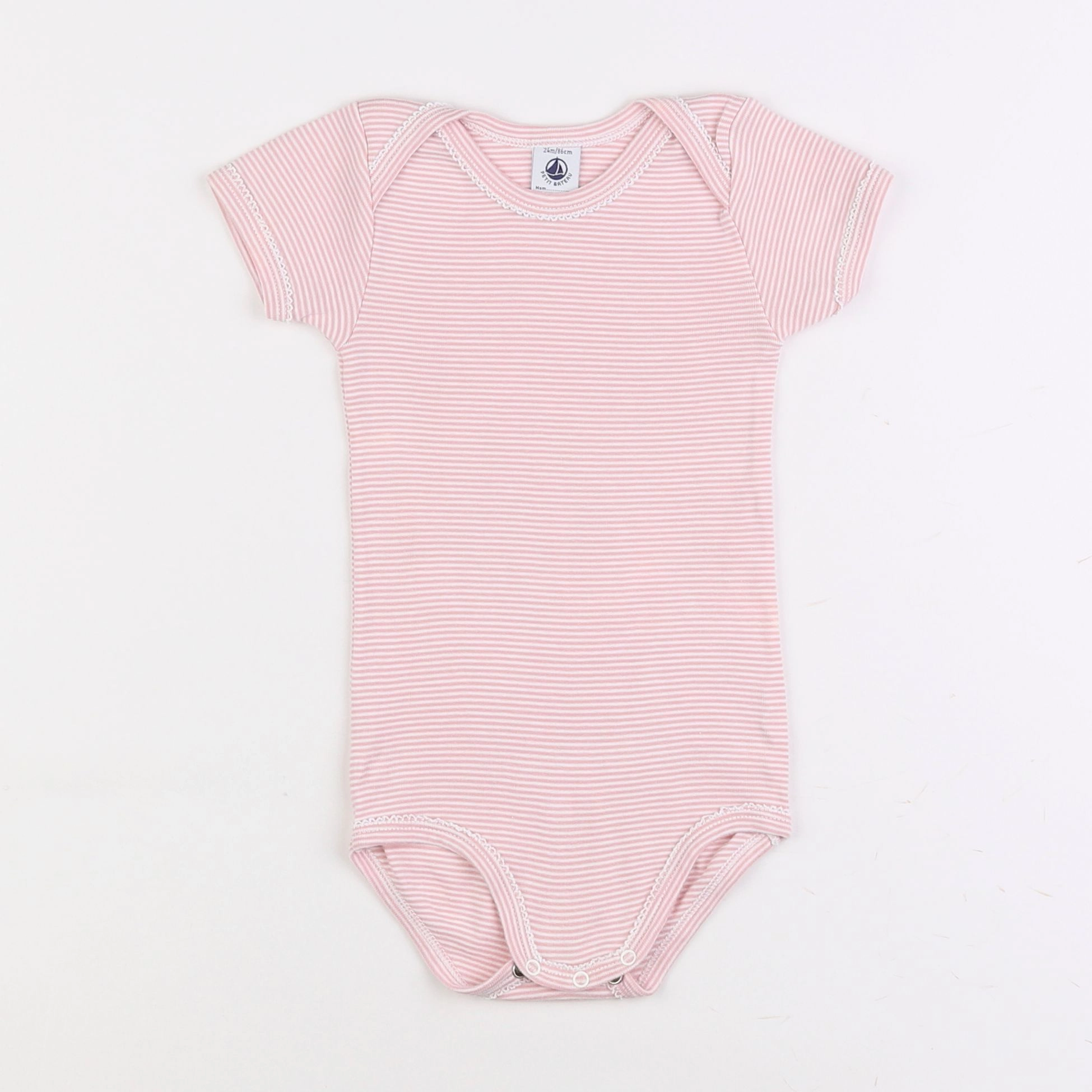 Petit Bateau - body rose - 2 ans