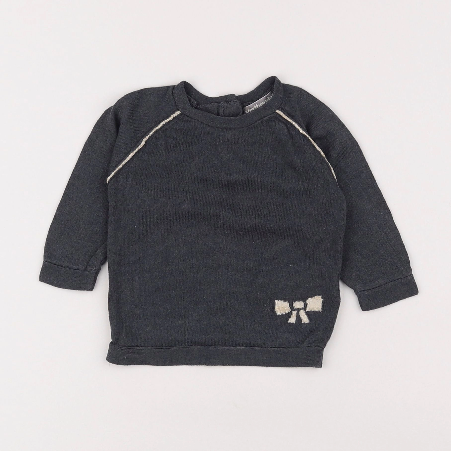 Vertbaudet - pull gris - 3 mois