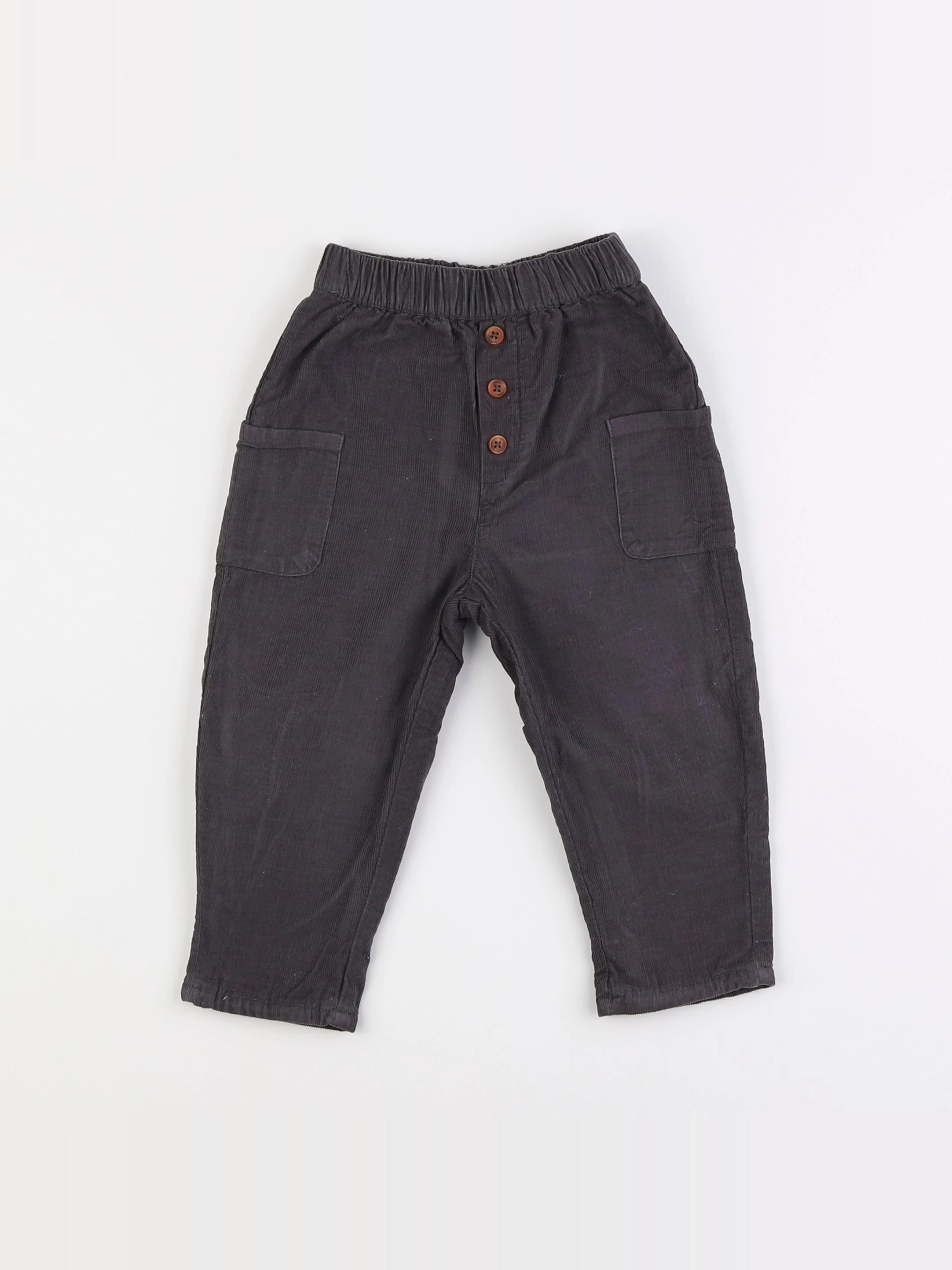Vertbaudet - pantalon doublé gris - 18 mois