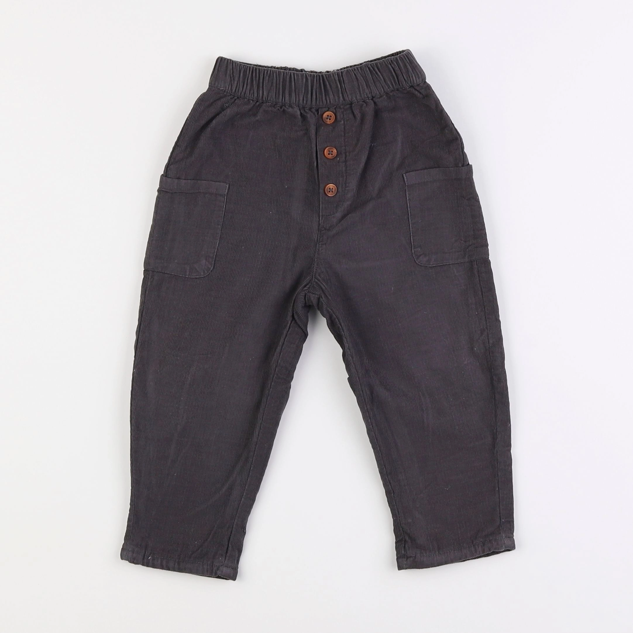 Vertbaudet - pantalon doublé gris - 18 mois