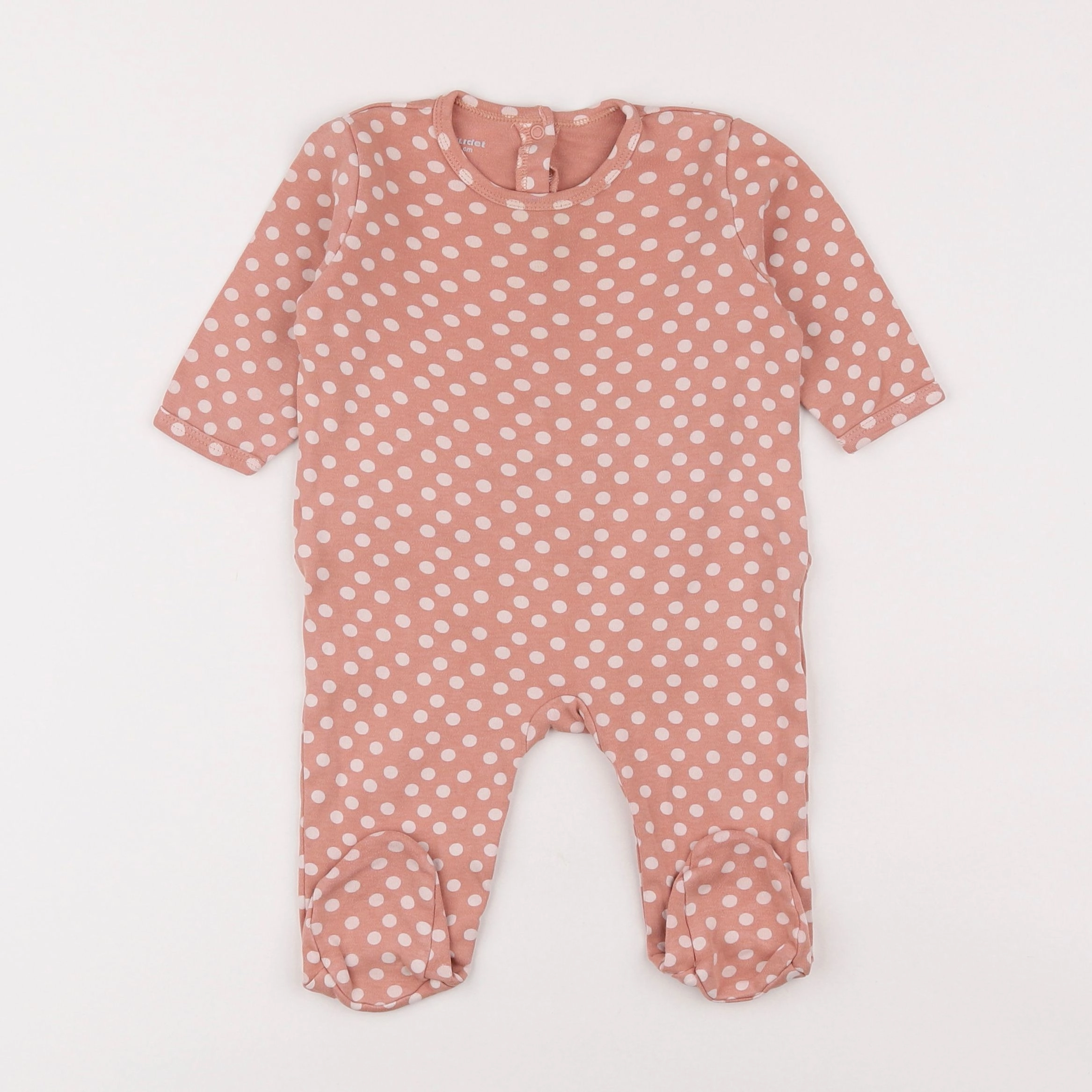 Vertbaudet - pyjama coton rose - 9 mois