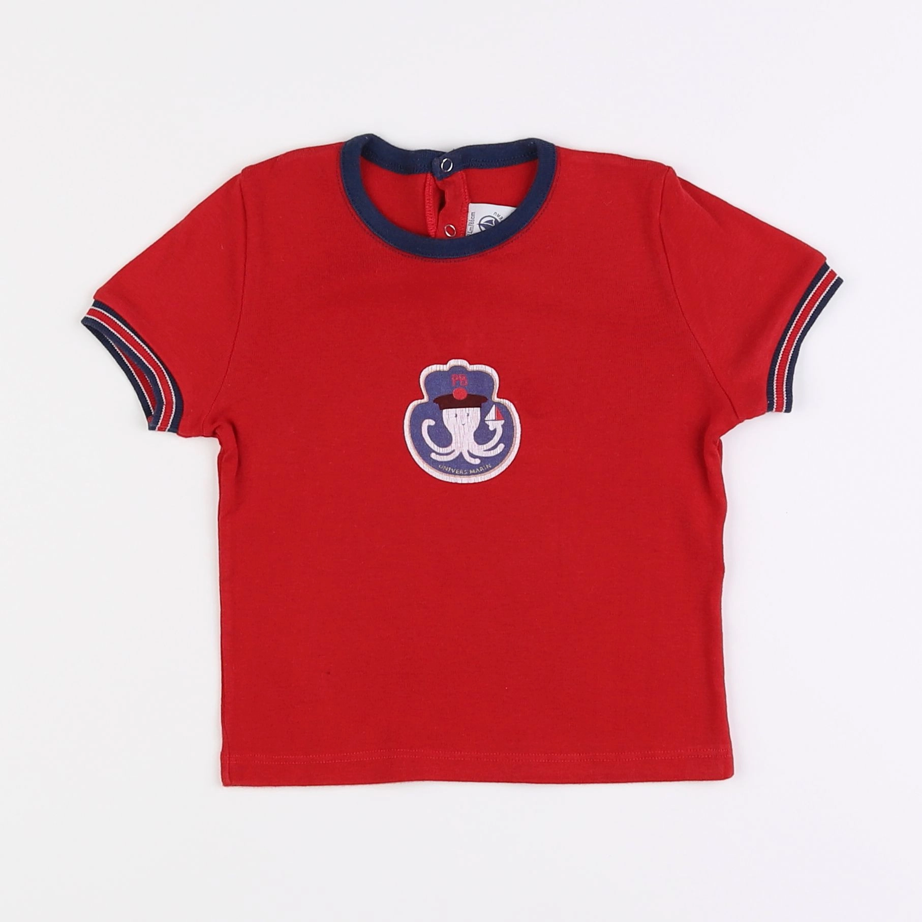 Petit Bateau - tee-shirt rouge - 2 ans