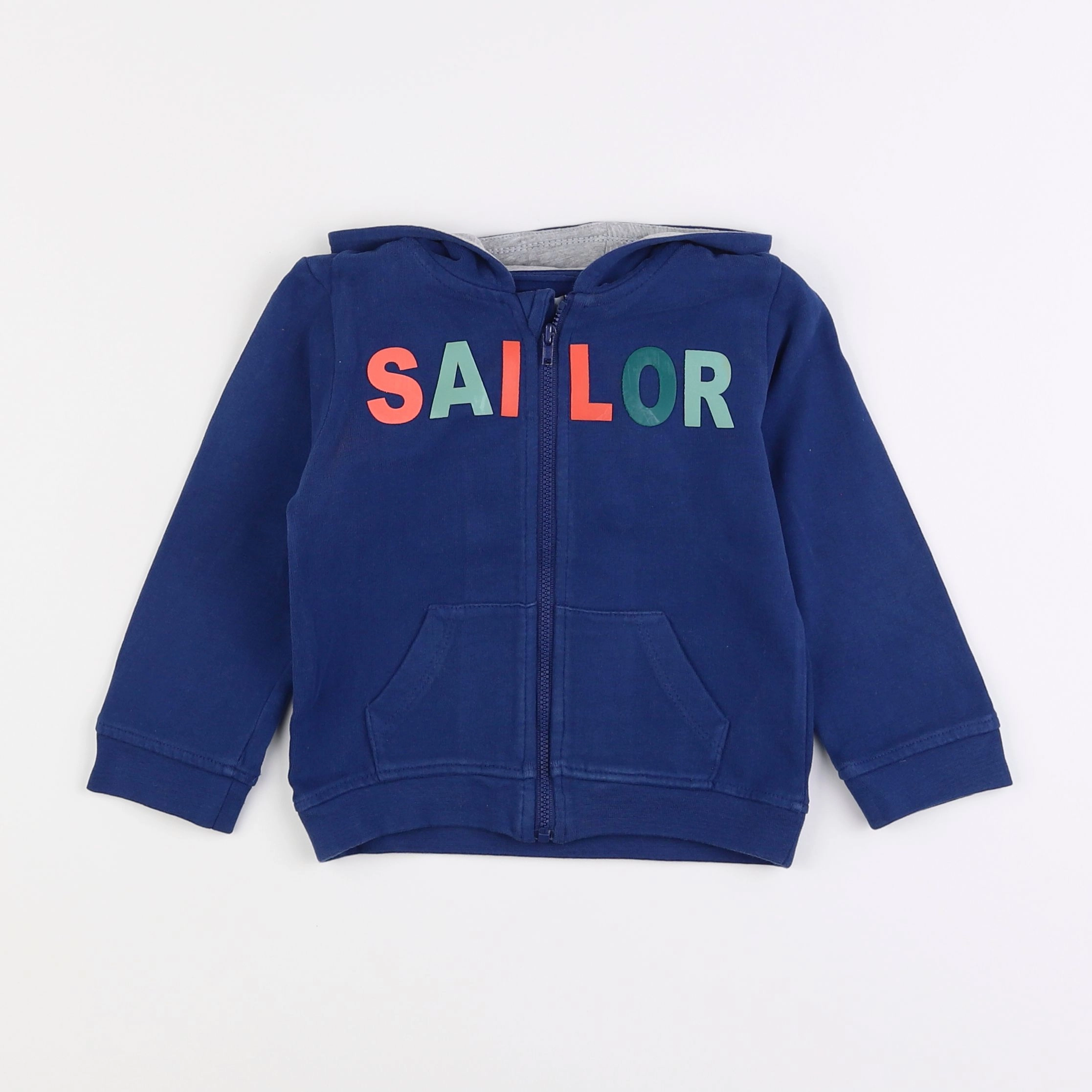 Vertbaudet - sweat bleu - 2 ans