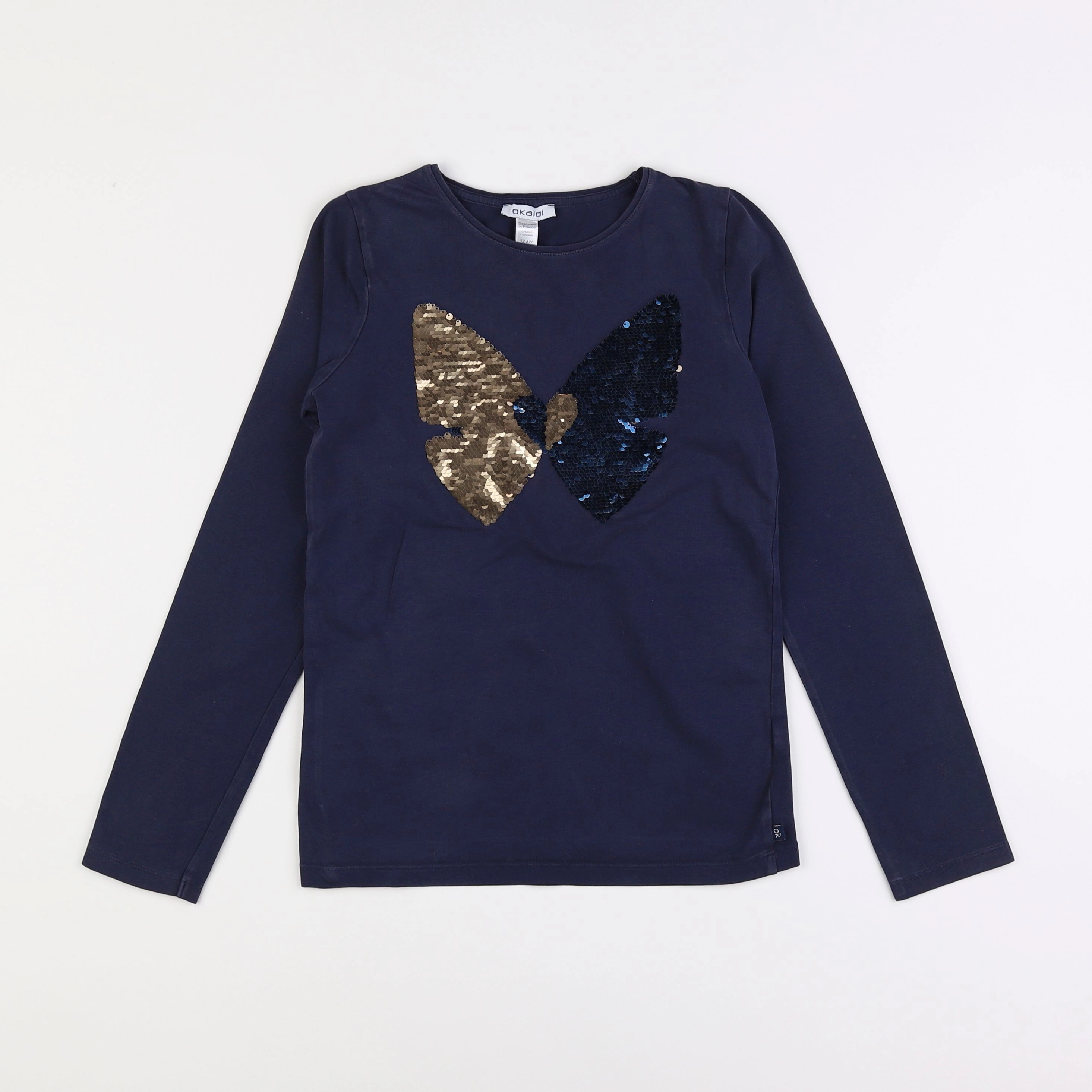 Okaidi - tee-shirt bleu - 12 ans