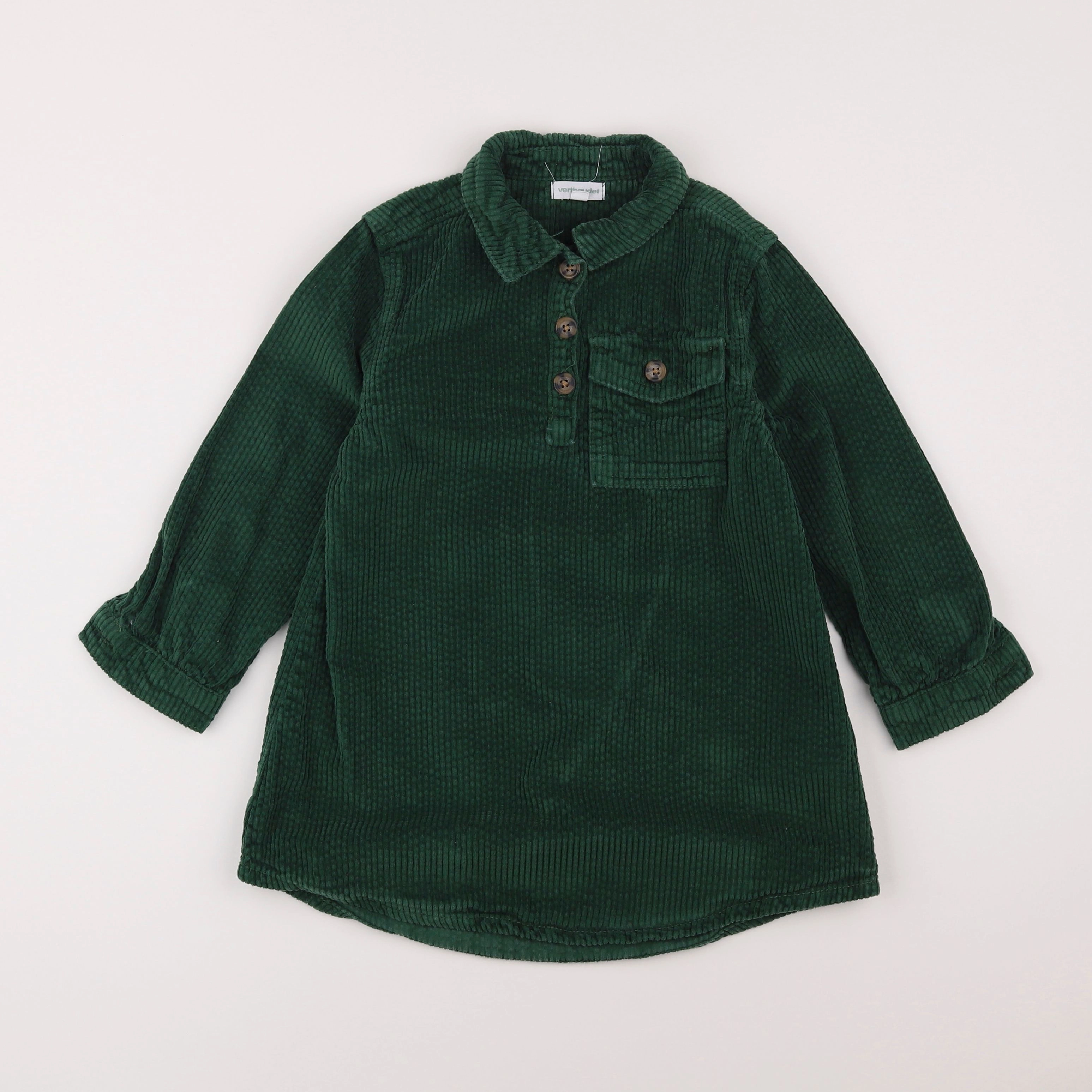 Vertbaudet - robe vert - 7 ans