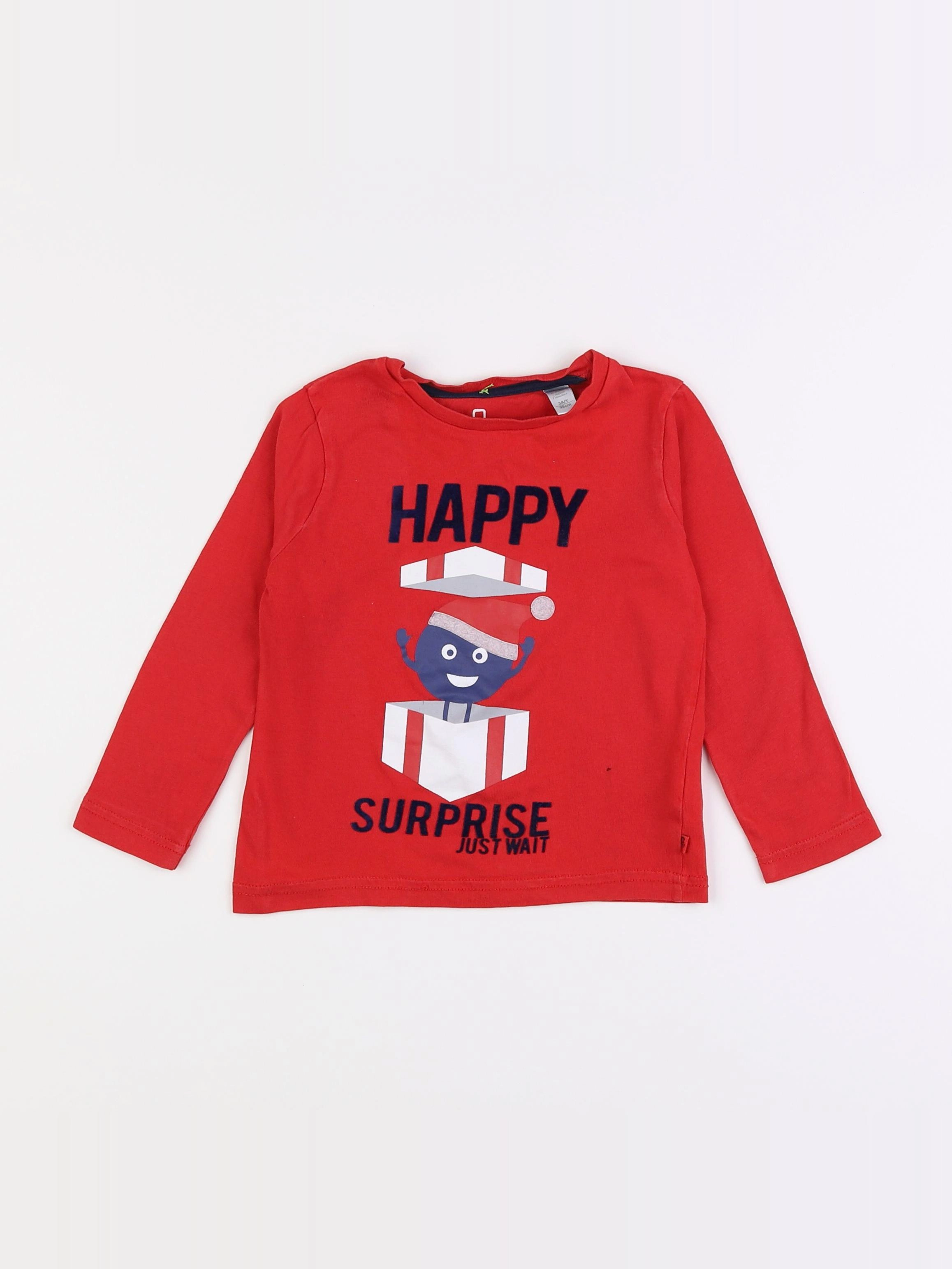 Okaidi - tee-shirt rouge - 3 ans