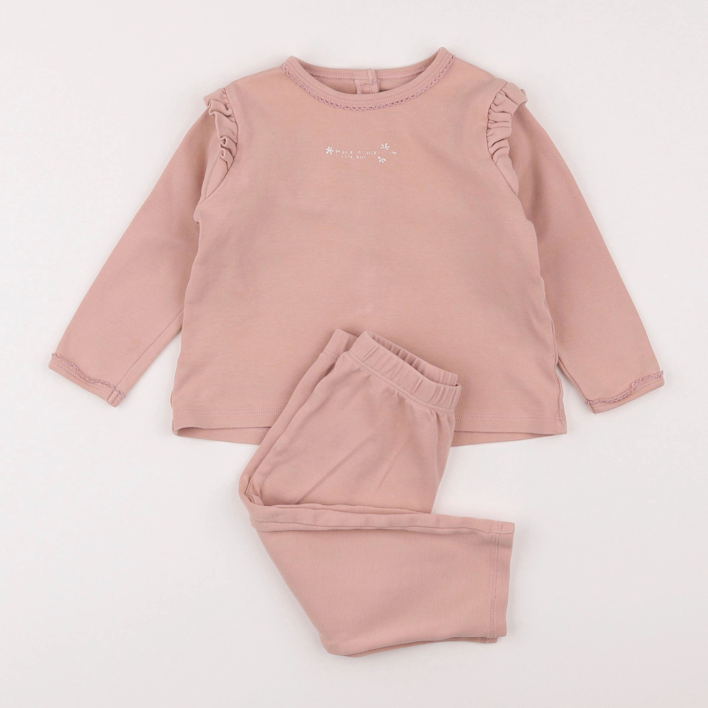 Vertbaudet - pyjama coton rose - 3 ans