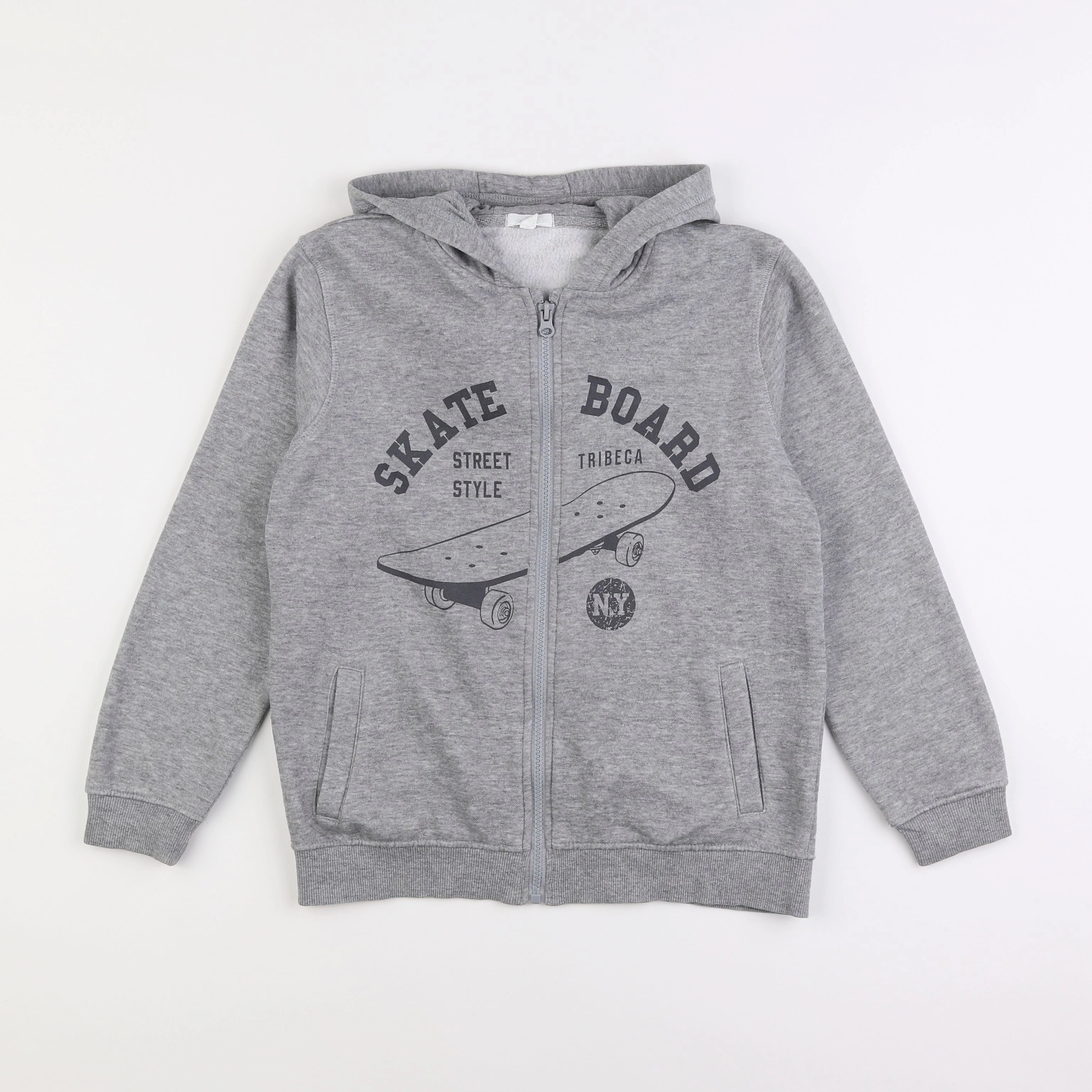 Vertbaudet - sweat gris - 12 ans