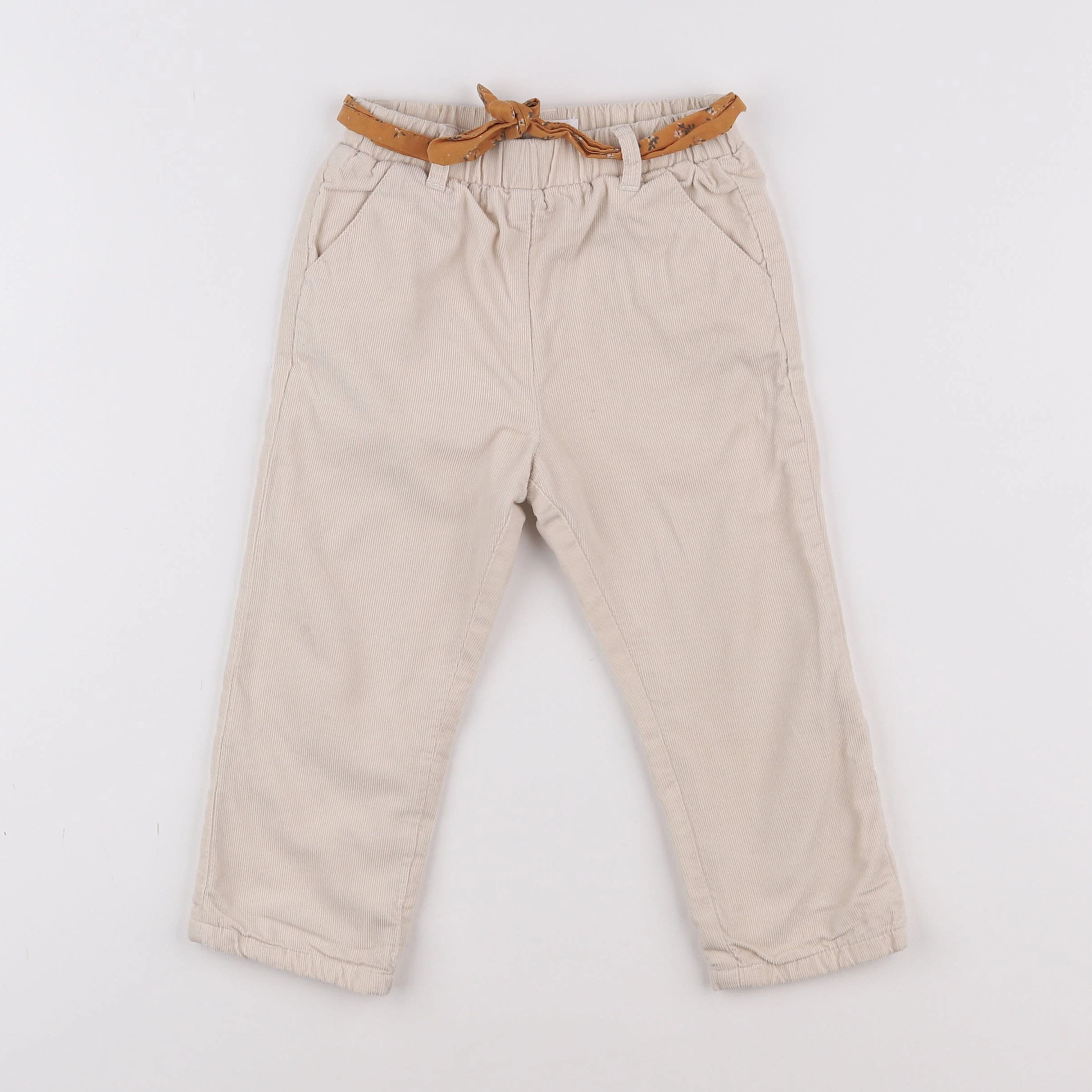 Vertbaudet - pantalon beige - 2 ans