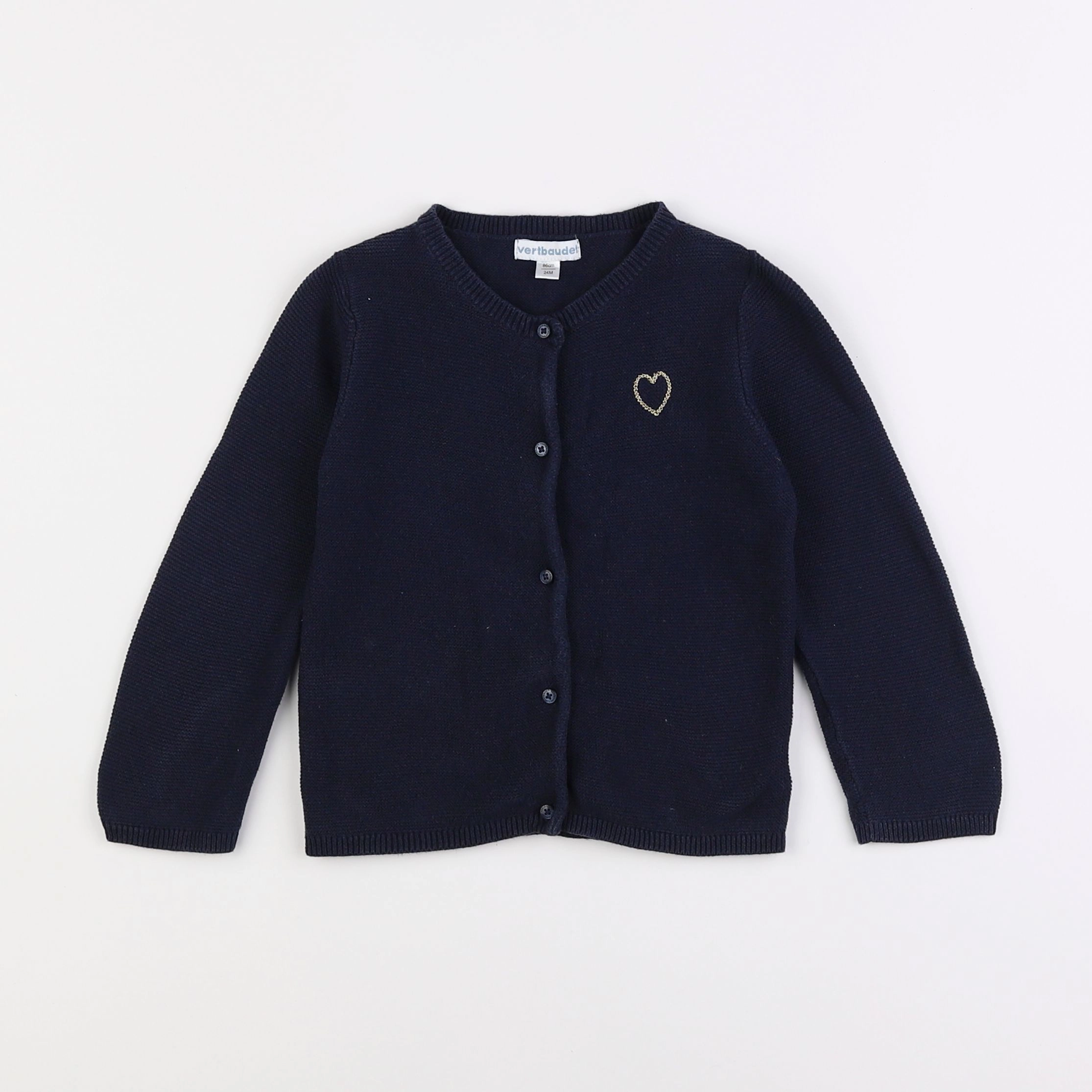 Vertbaudet - gilet bleu - 2 ans