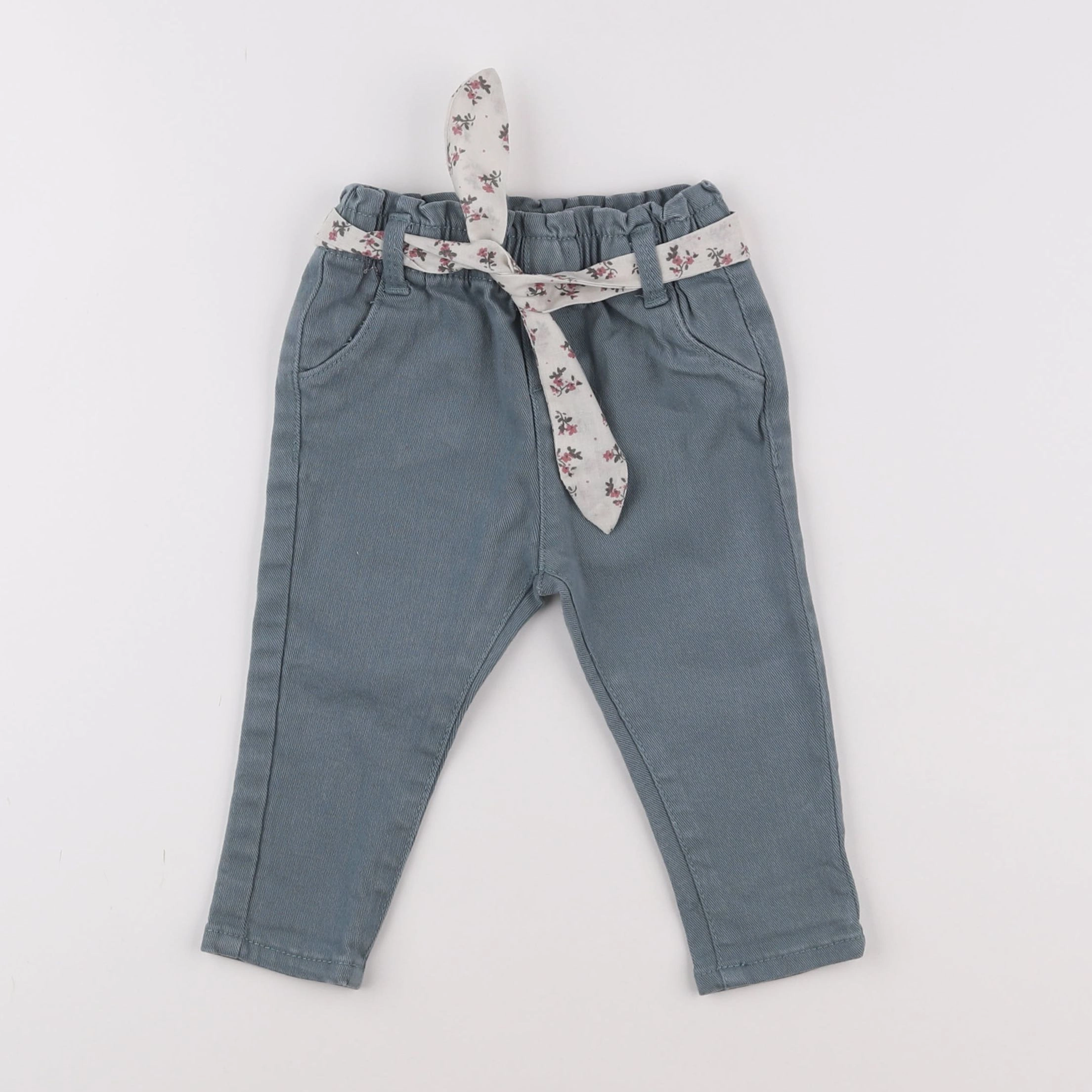 Vertbaudet - pantalon vert - 12 mois