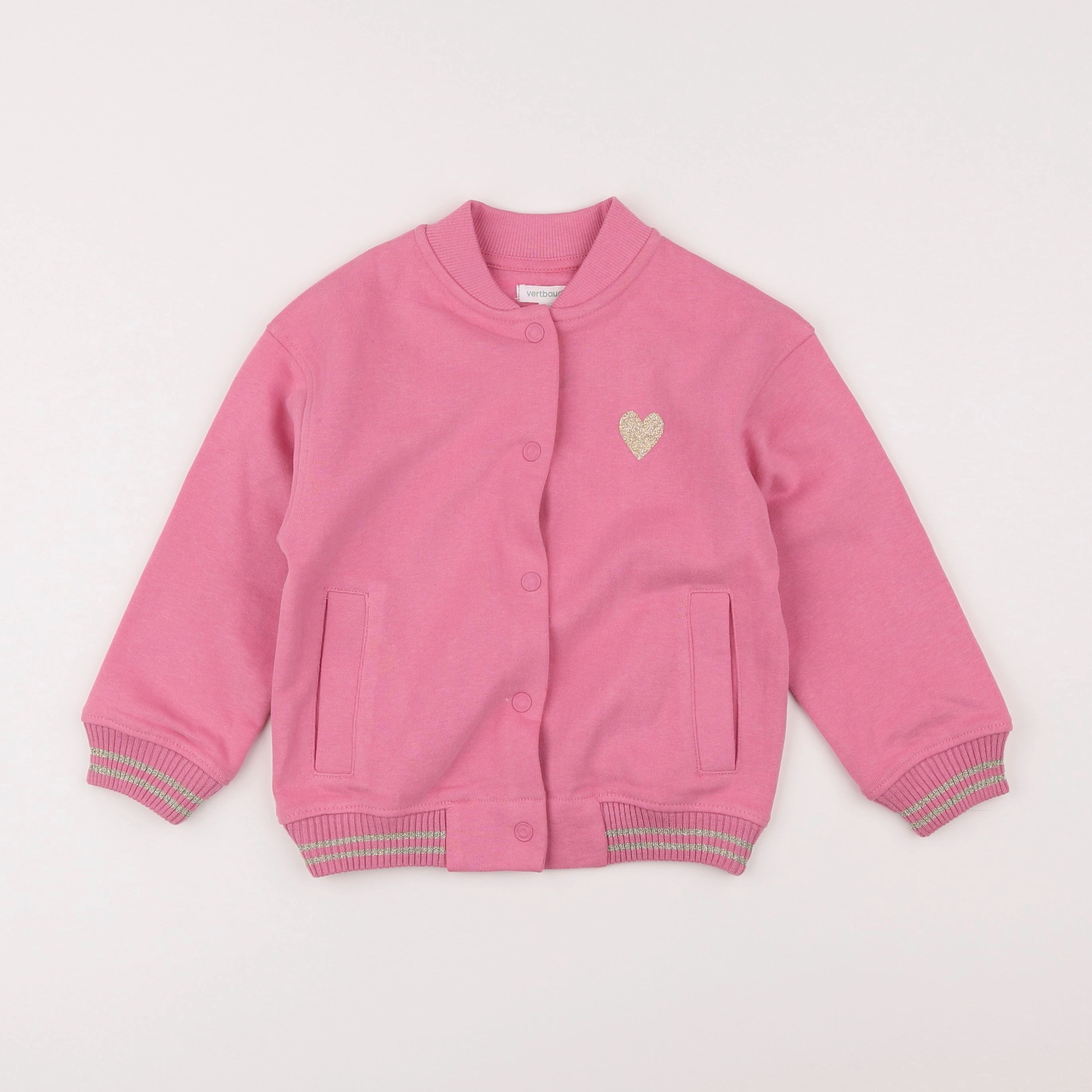 Vertbaudet - sweat rose - 5 ans