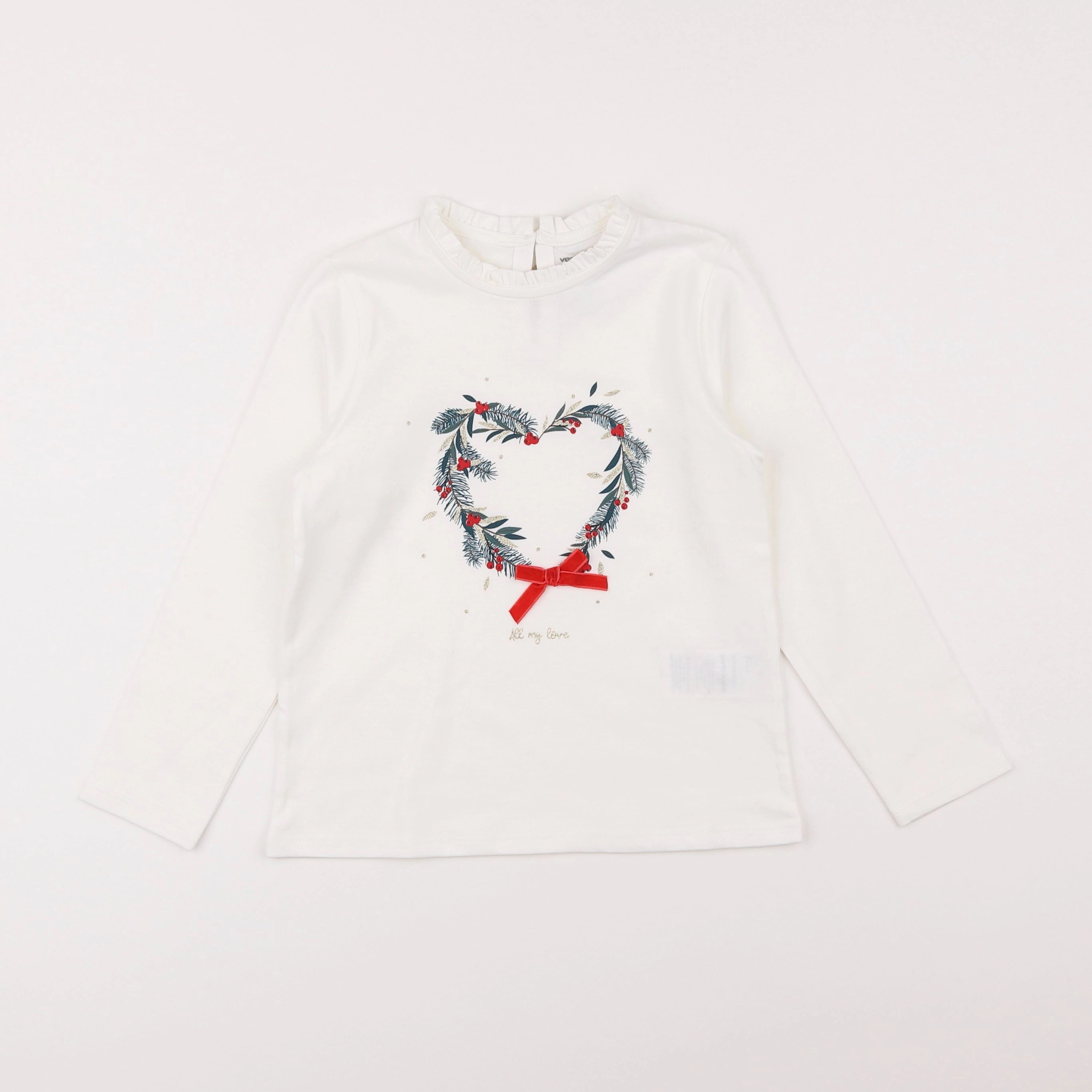 Vertbaudet - tee-shirt blanc - 5 ans