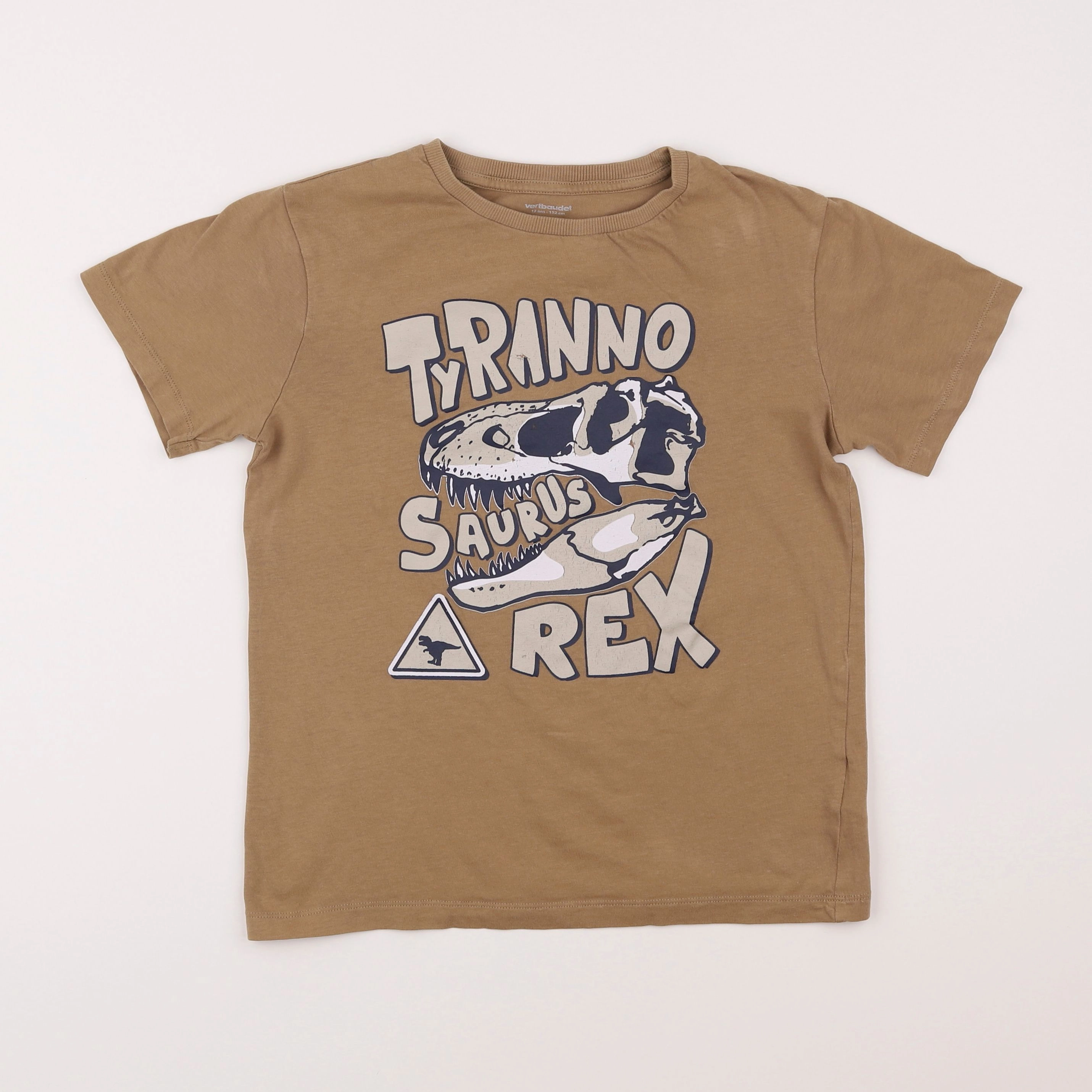 Vertbaudet - tee-shirt marron - 12 ans