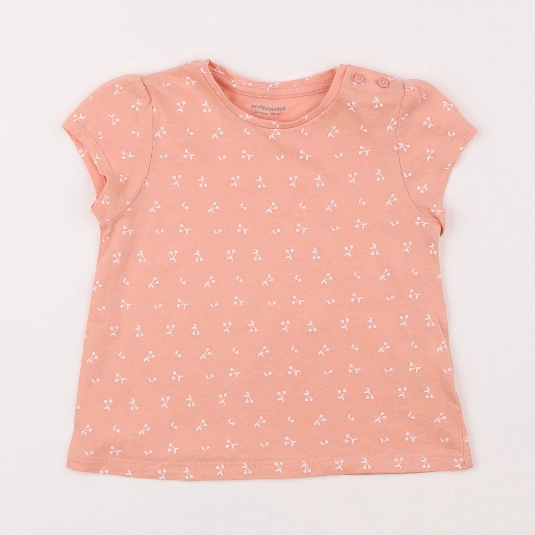 Vertbaudet - tee-shirt rose - 2 ans