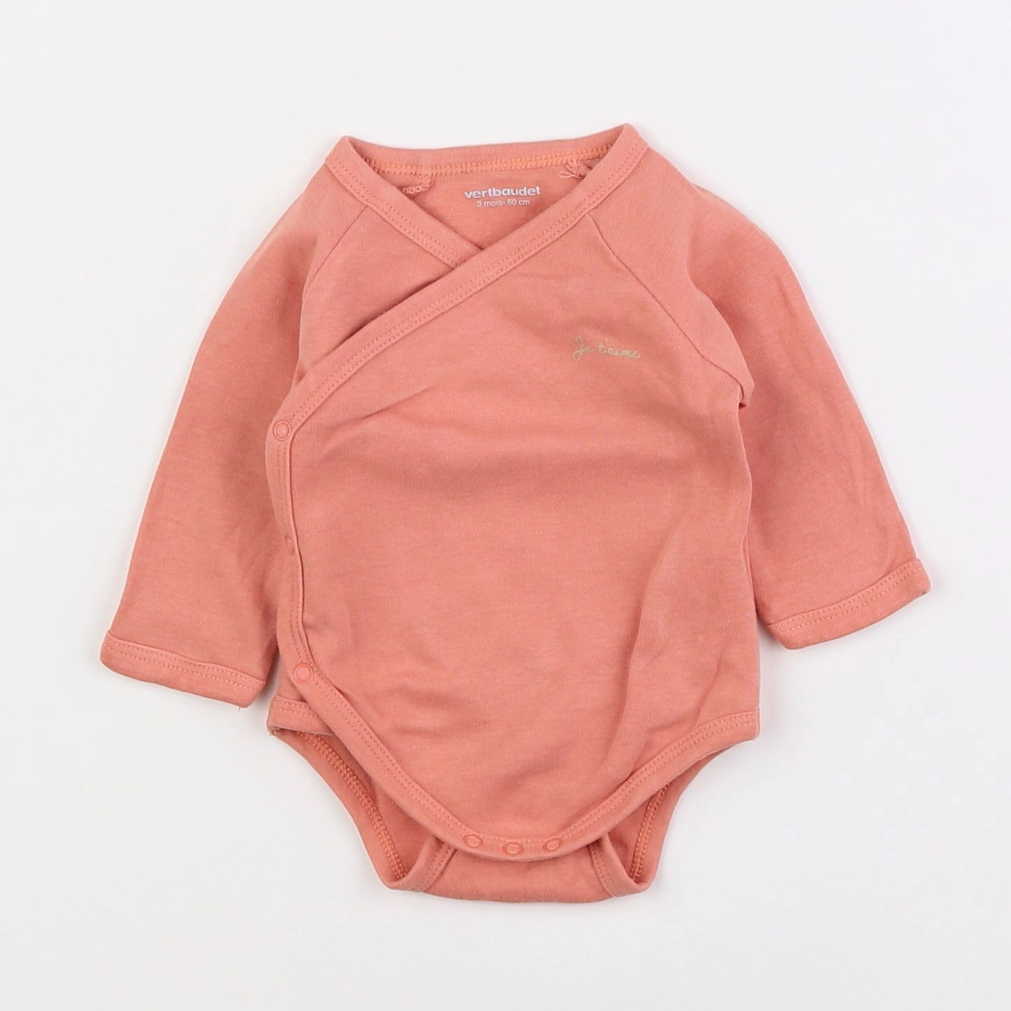 Vertbaudet - body orange - 3 mois