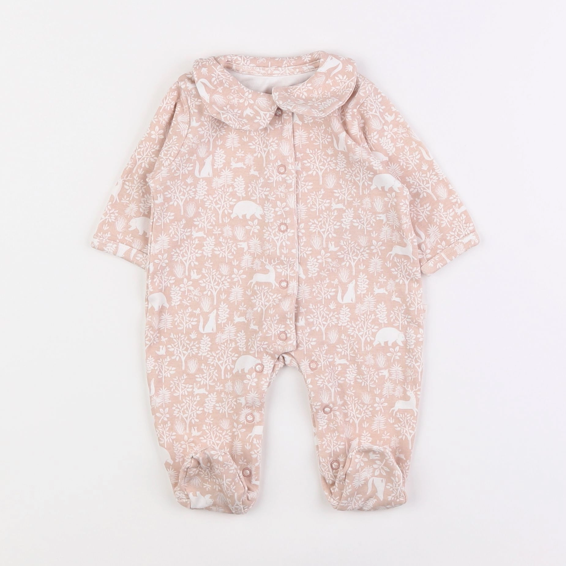 Vertbaudet - pyjama coton rose - 0 mois