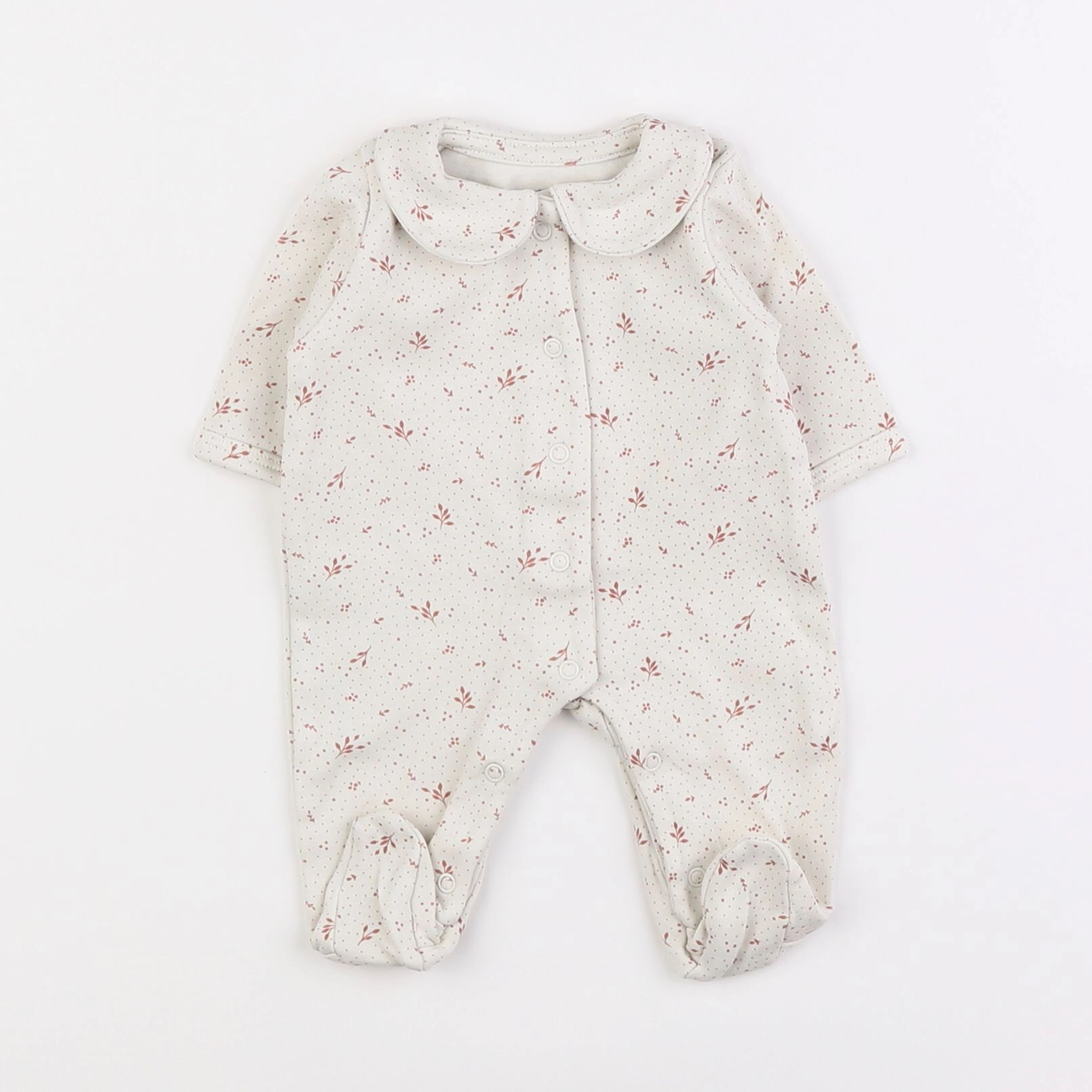 Vertbaudet - pyjama coton rose - 1 mois