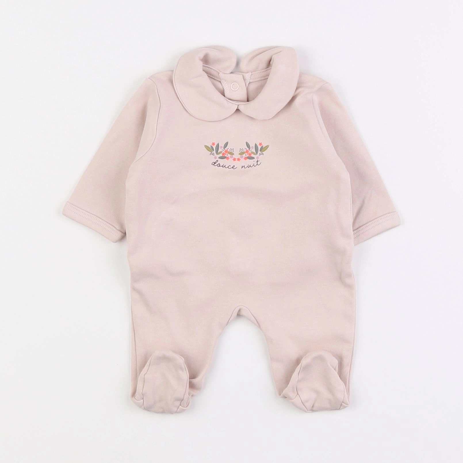 Vertbaudet - pyjama coton rose - 0 mois