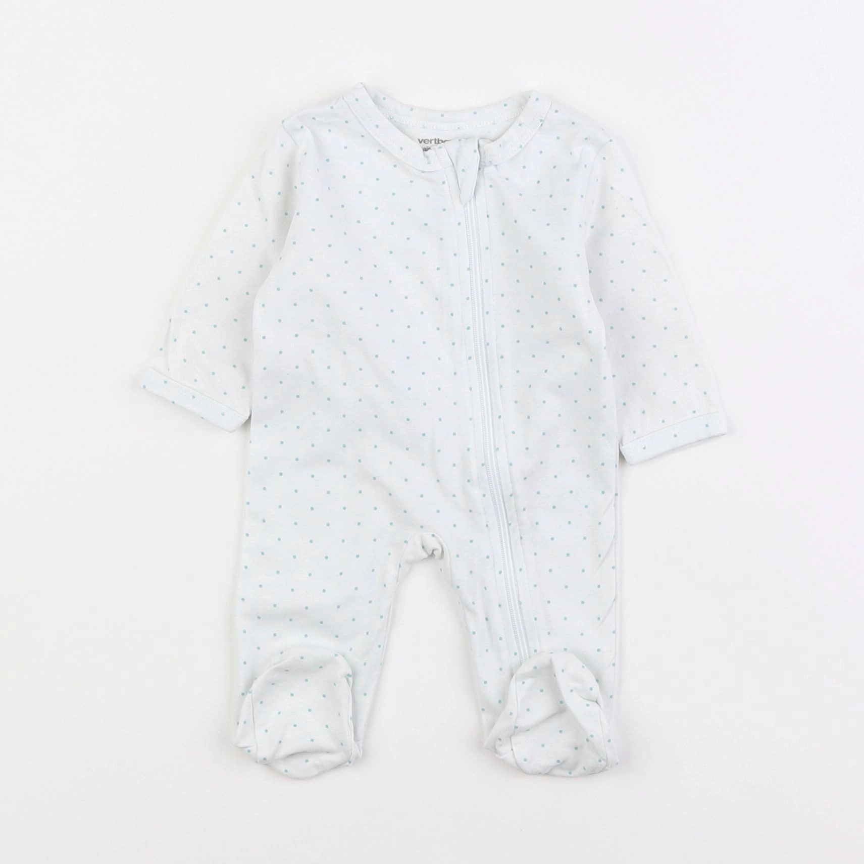 Vertbaudet - pyjama coton bleu - 0 mois