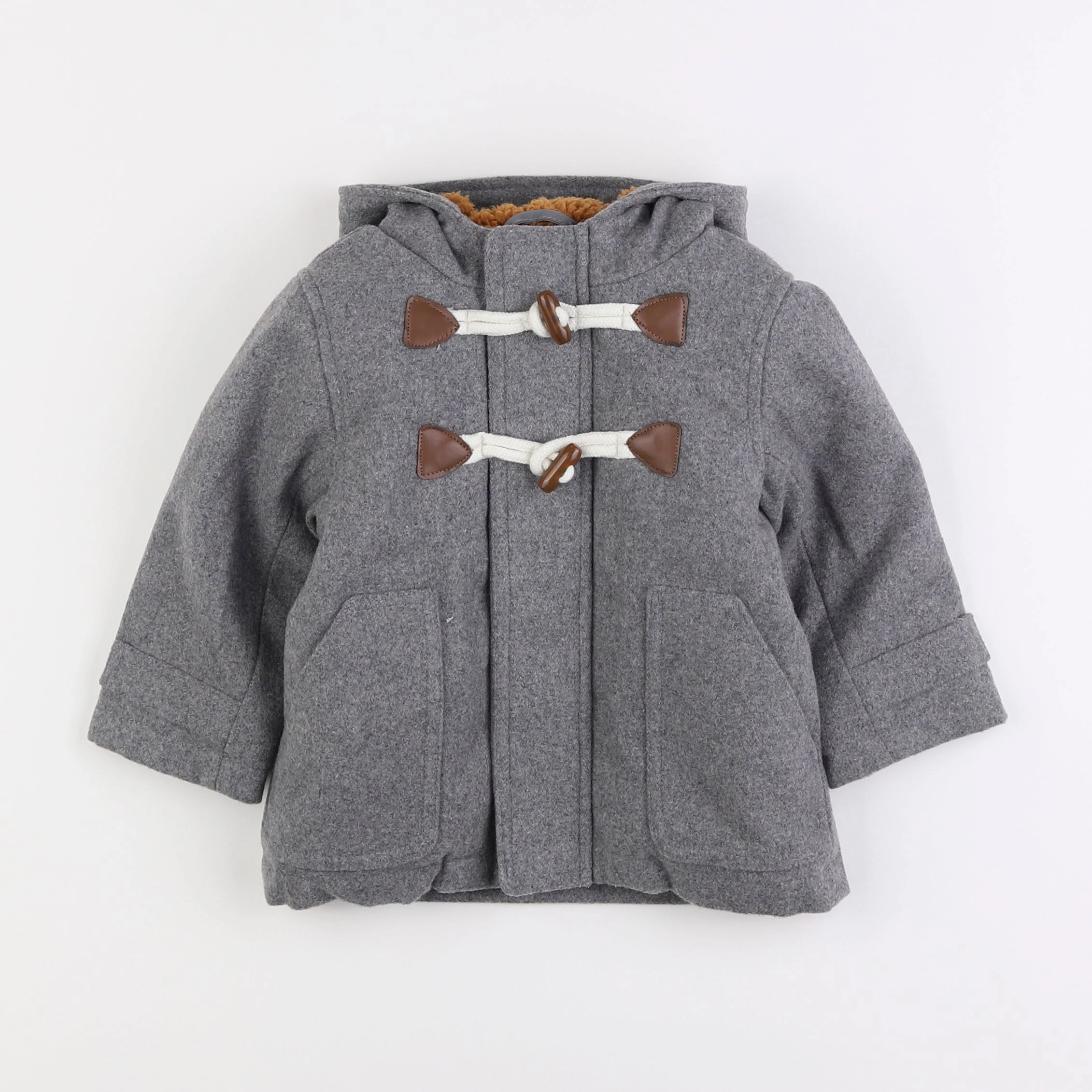 Vertbaudet - manteau gris - 18 mois
