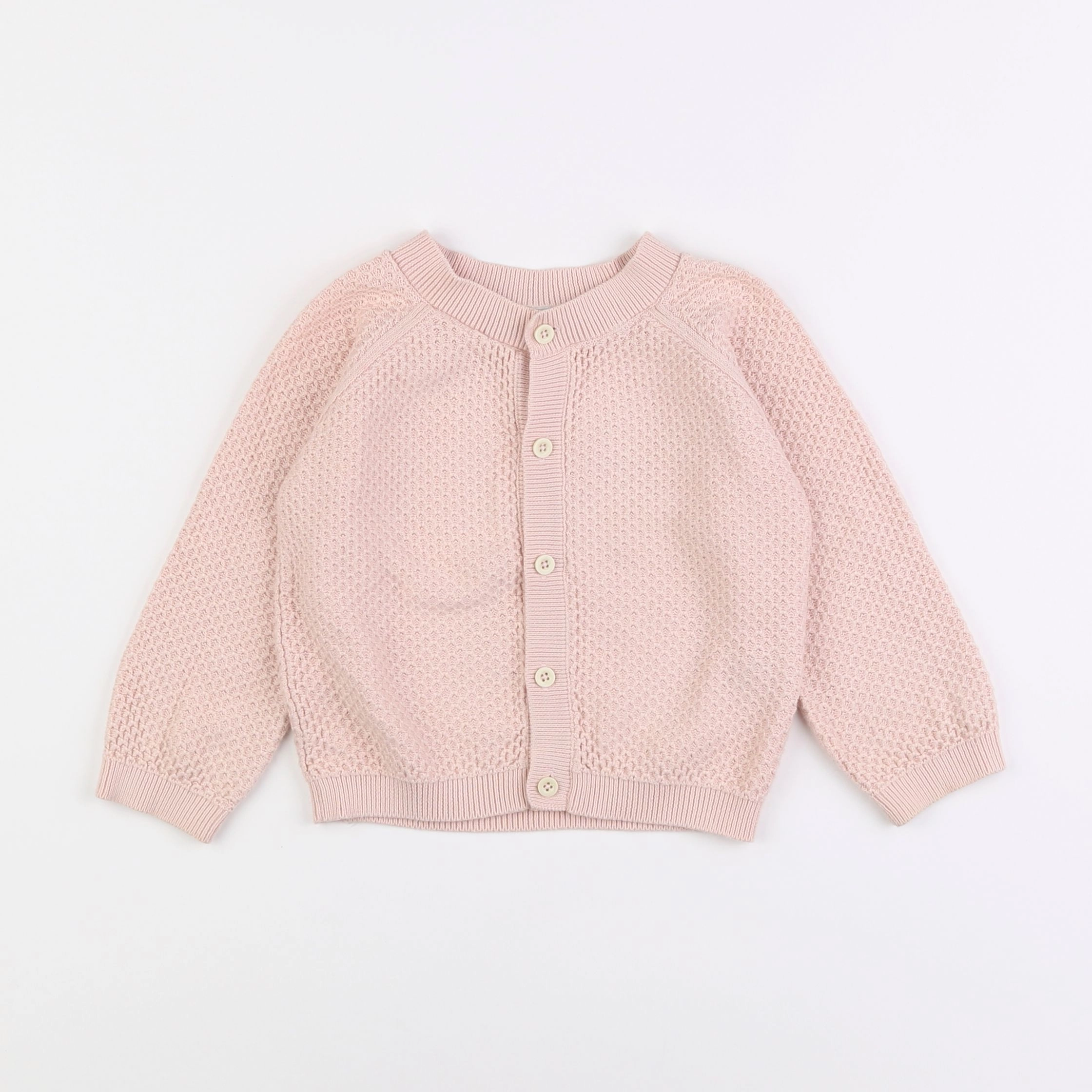 Petit Bateau - gilet rose - 2 ans