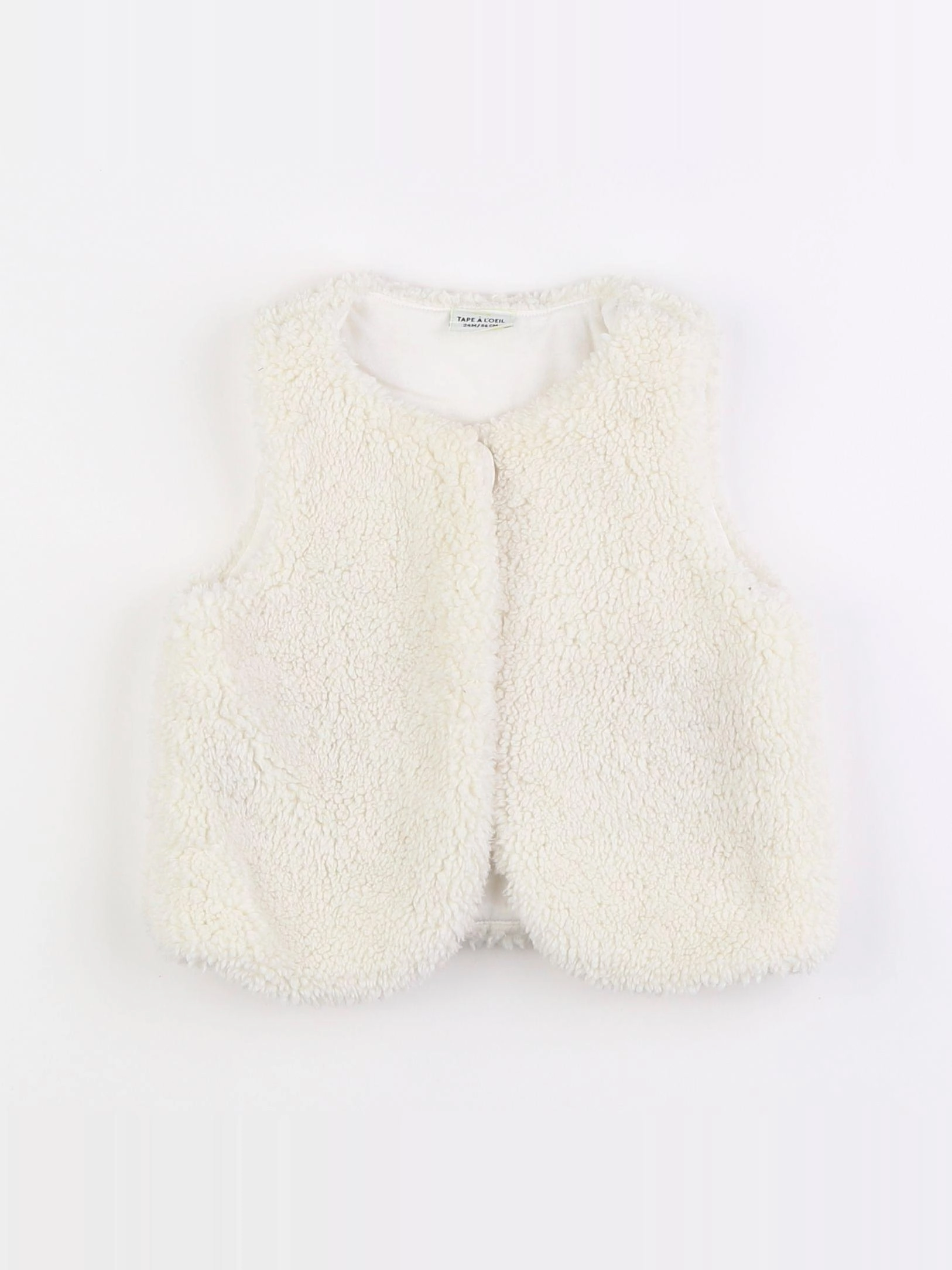 Tape à l'oeil - gilet blanc - 2 ans