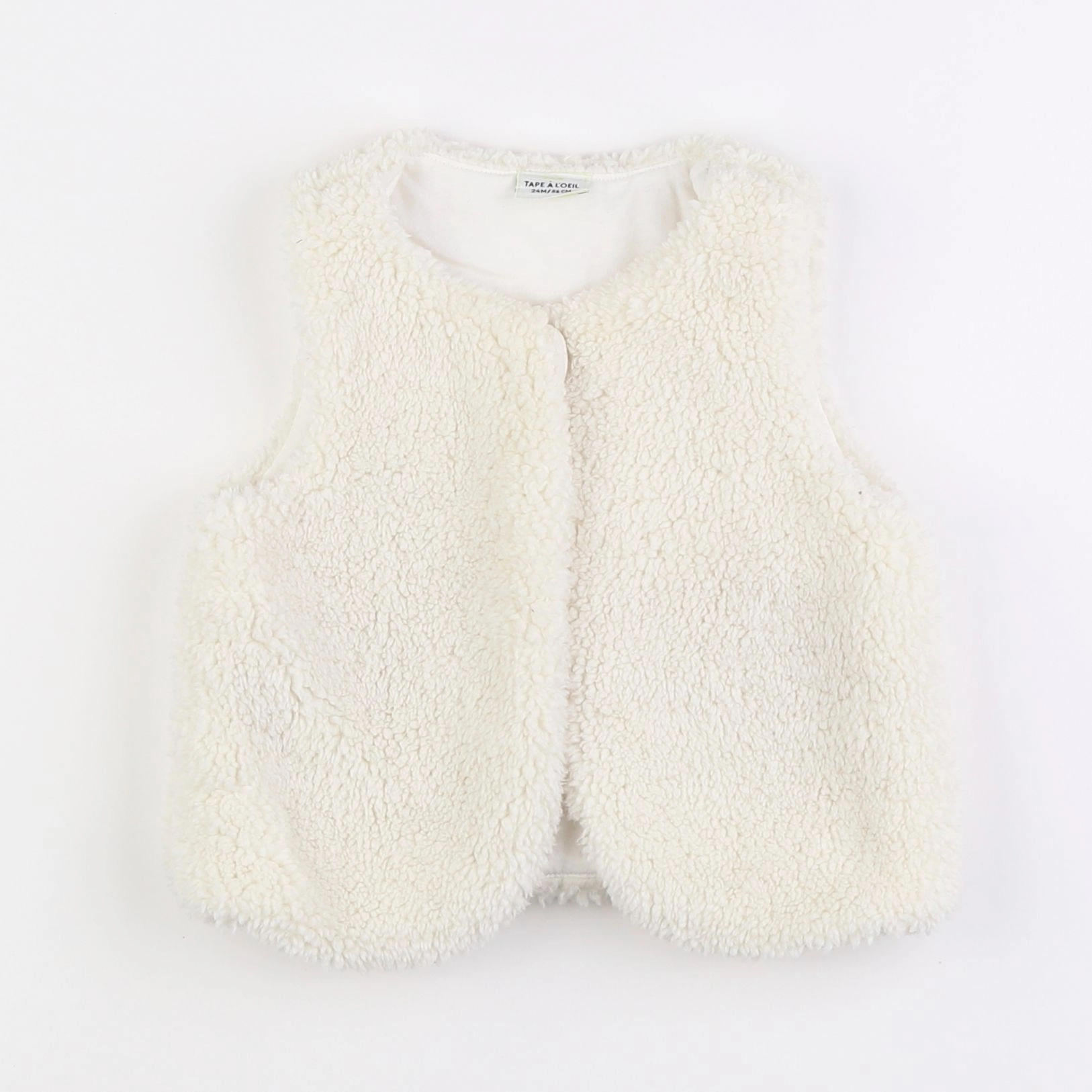 Tape à l'oeil - gilet blanc - 2 ans