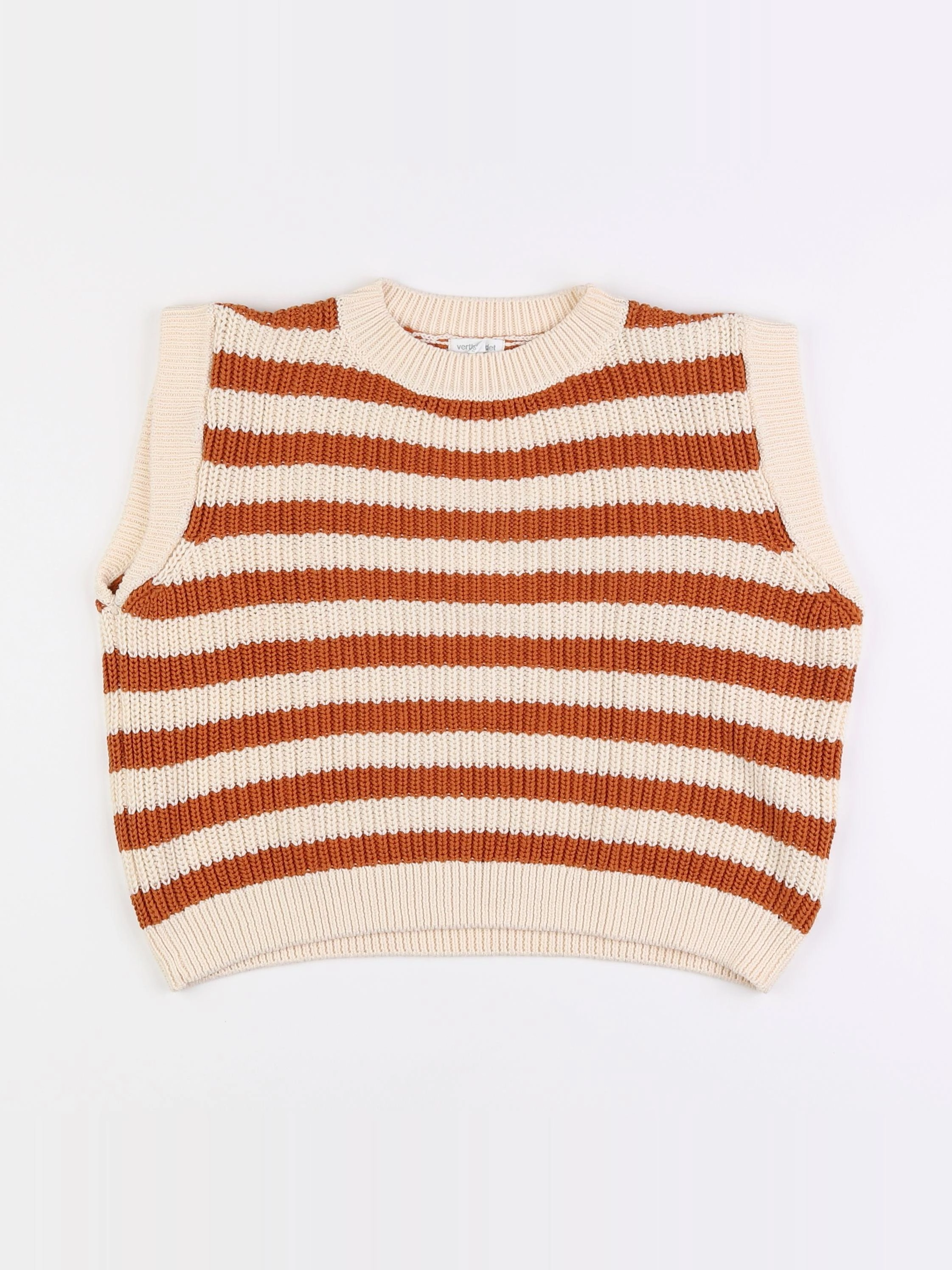 Vertbaudet - pull beige - 10 ans