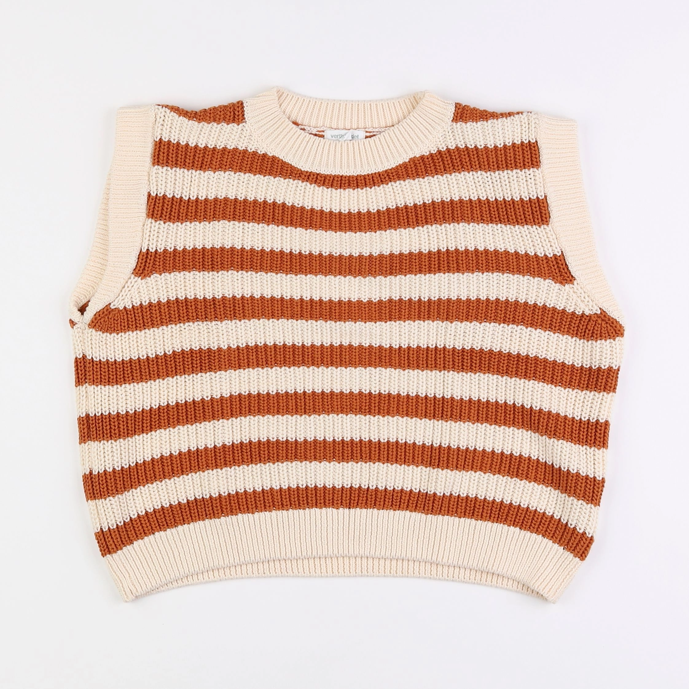 Vertbaudet - pull beige - 10 ans