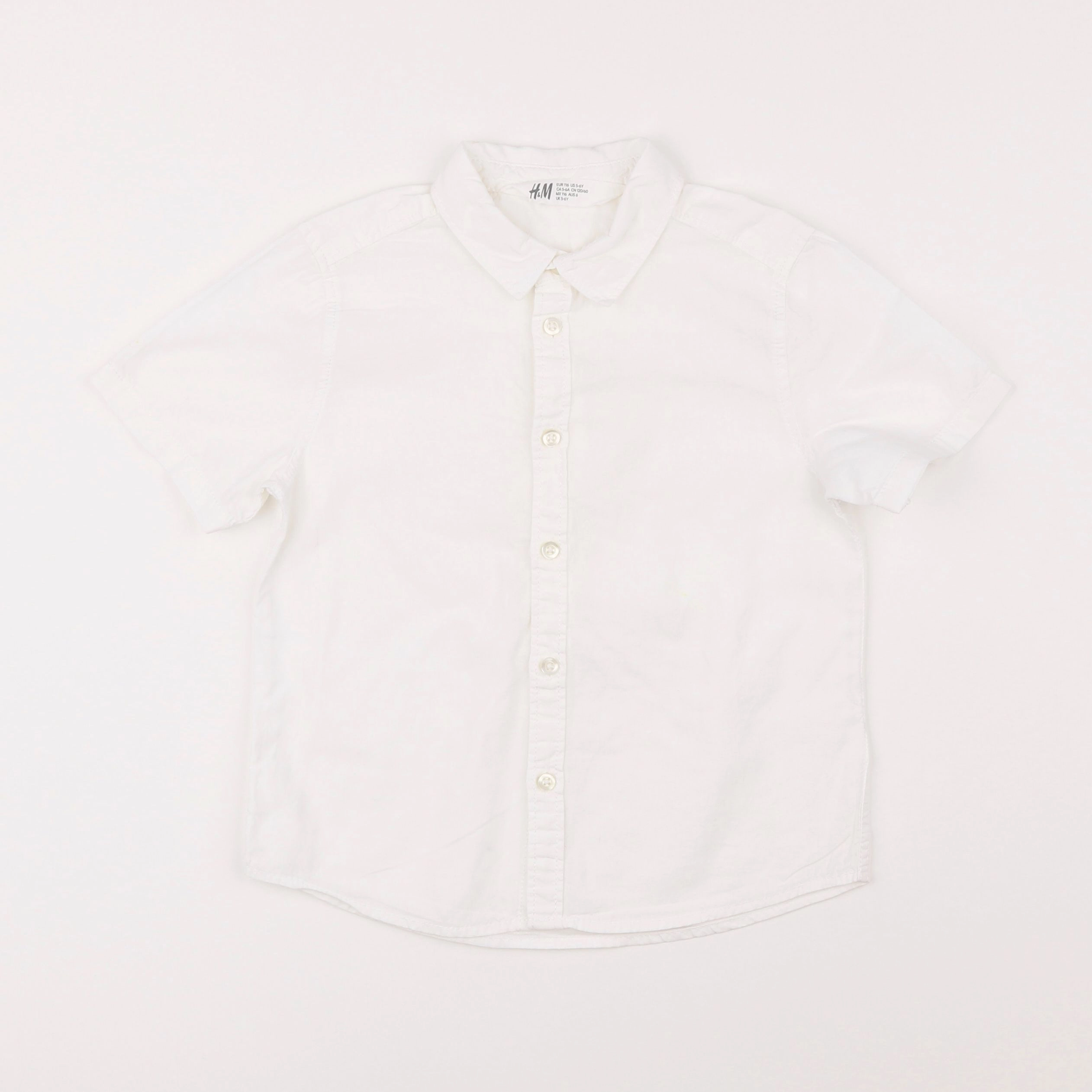 H&M - chemise blanc - 5/6 ans