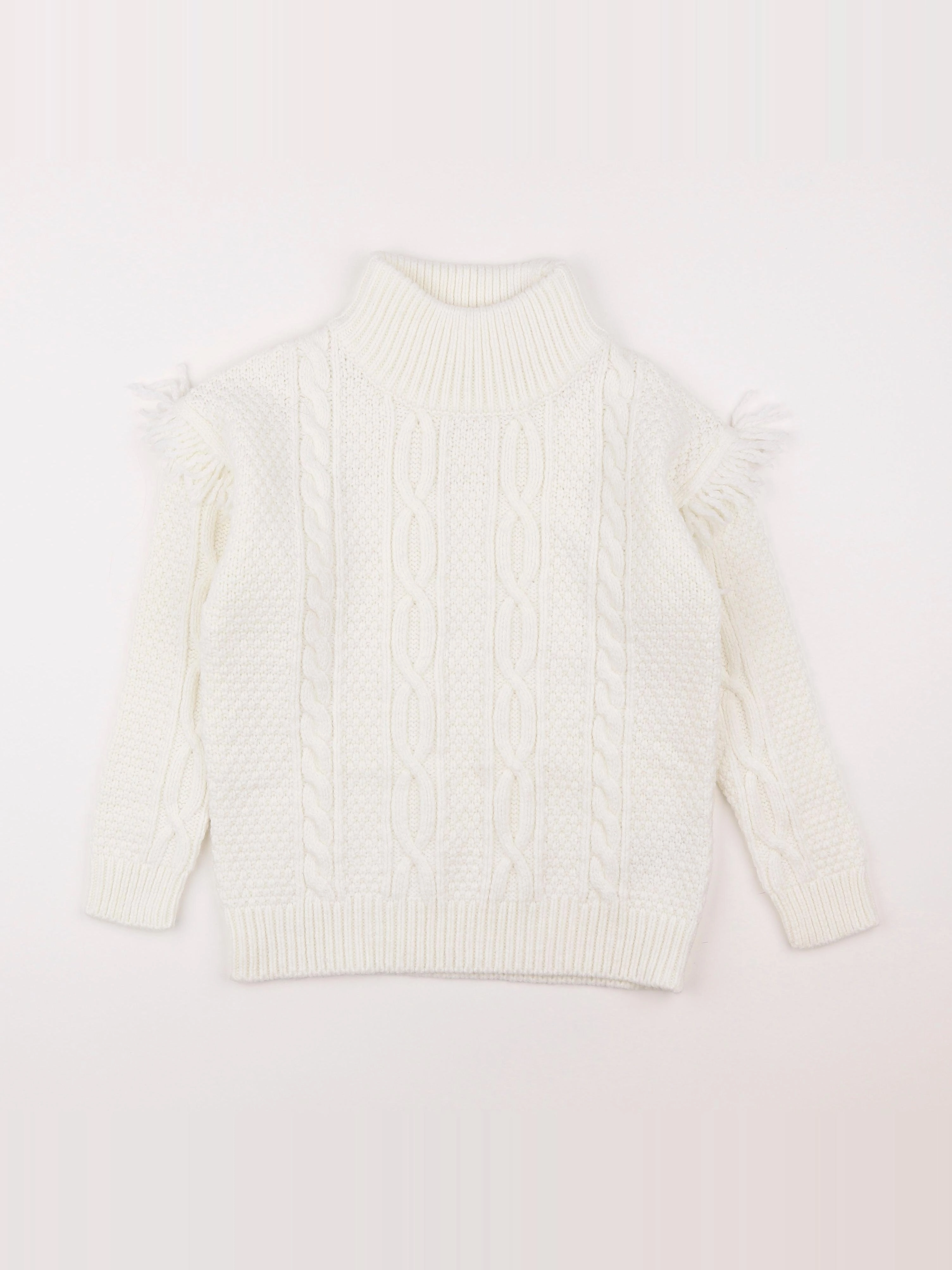 Vertbaudet - pull blanc - 10 ans