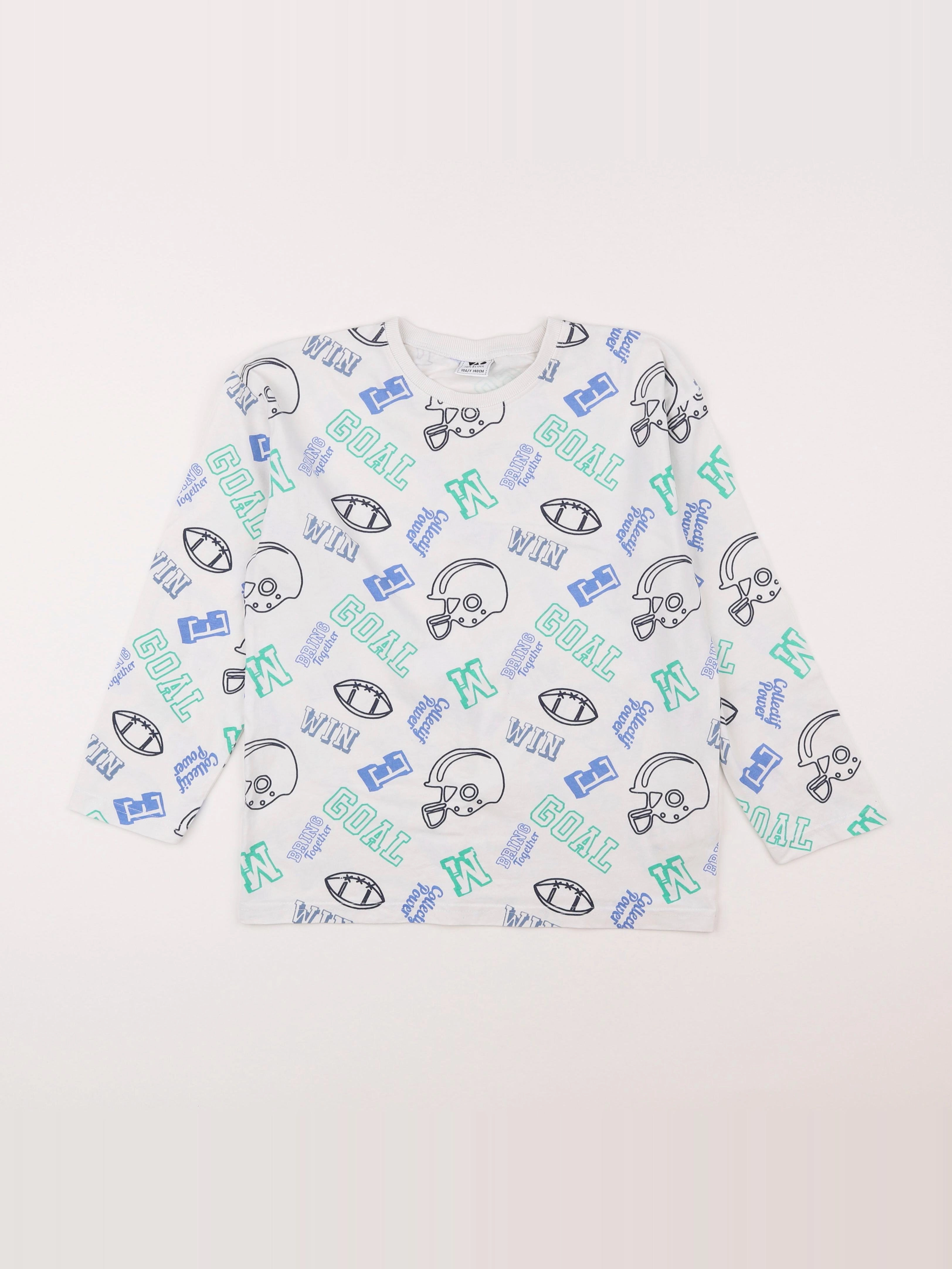 Tape à l'oeil - tee-shirt blanc, bleu - 10 ans