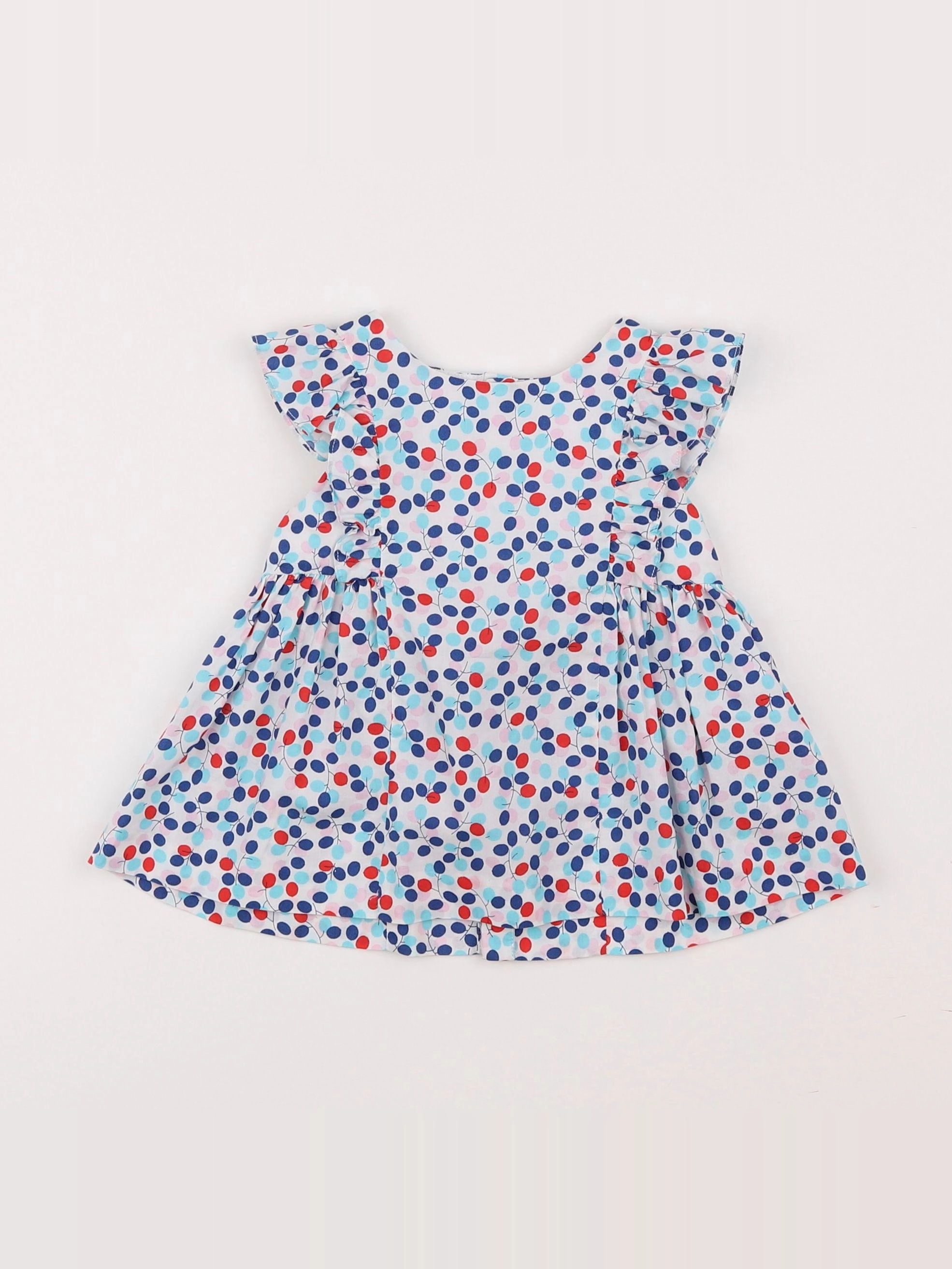 Jacadi - robe bleu, rouge - 18 mois