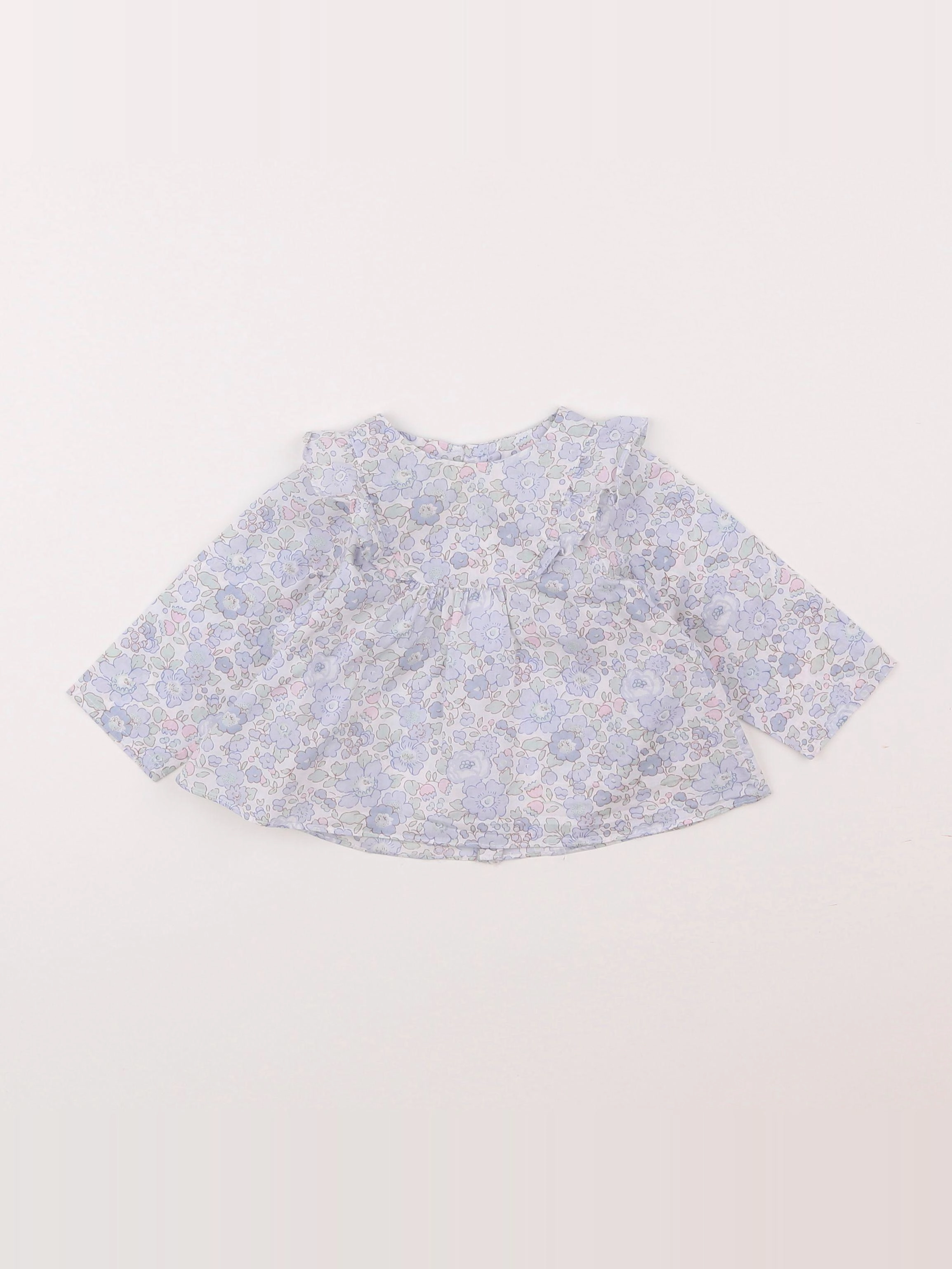 Jacadi - blouse liberty bleu - 6 mois