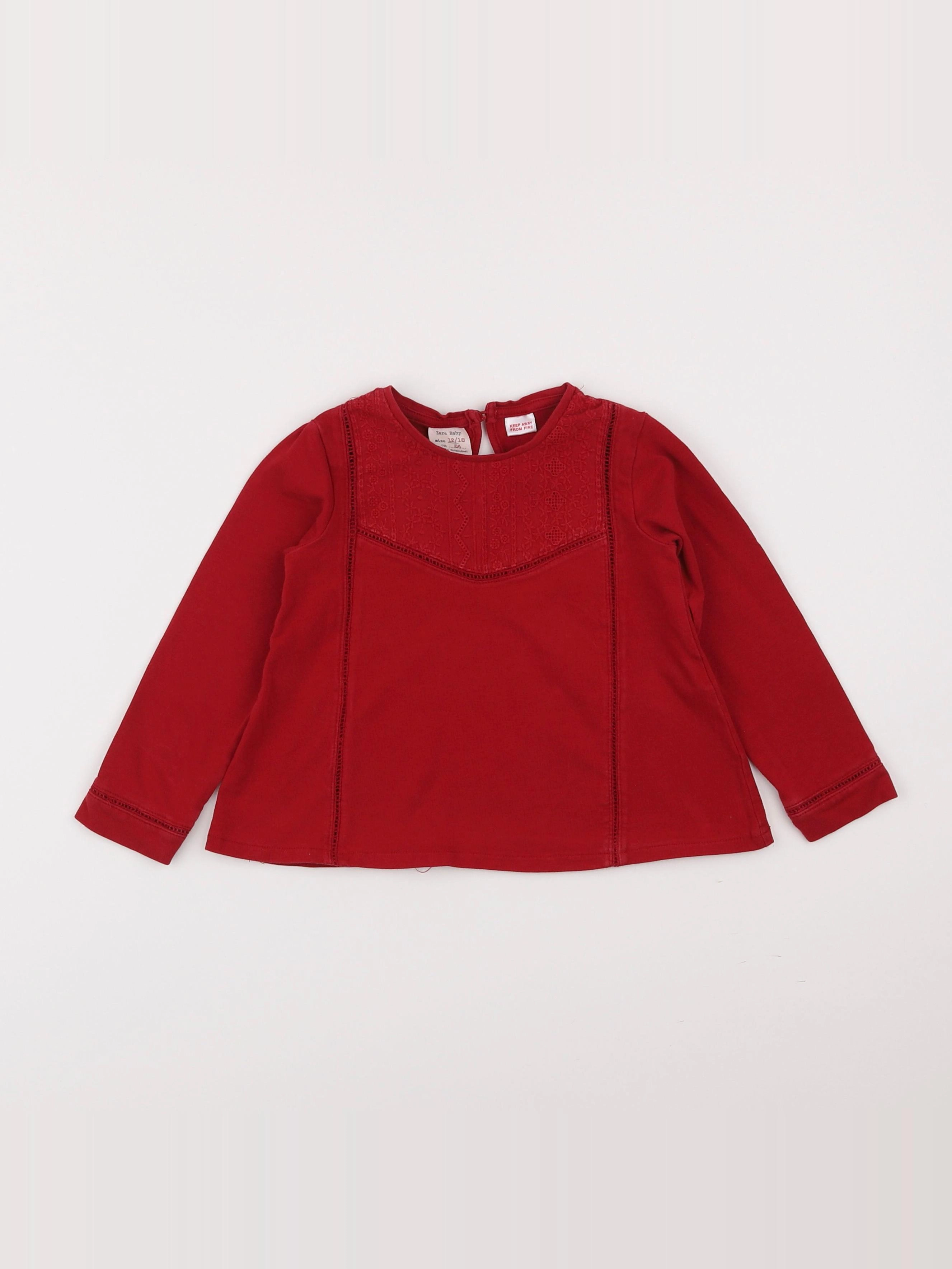Zara - tee-shirt rouge - 12/18 mois
