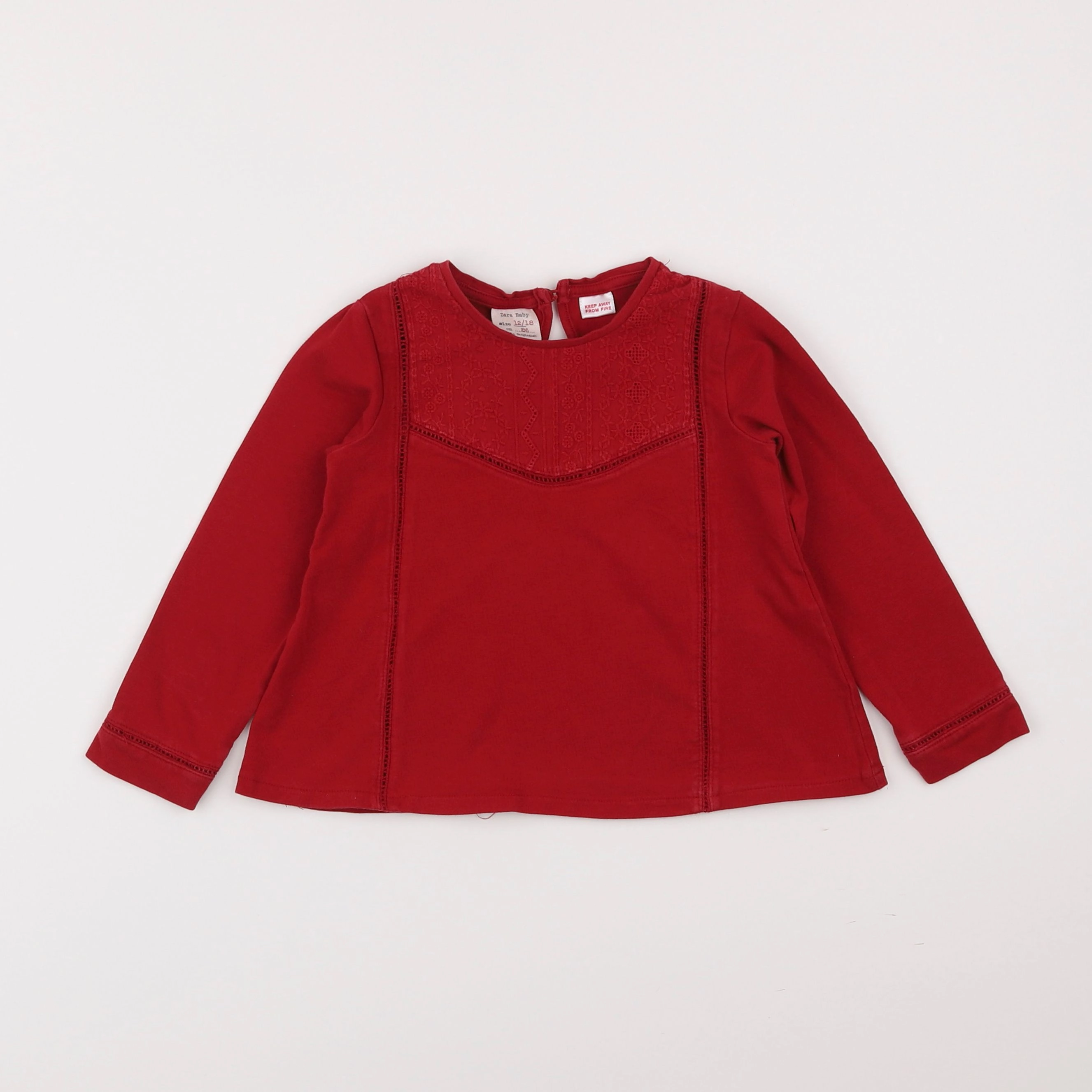 Zara - tee-shirt rouge - 12/18 mois