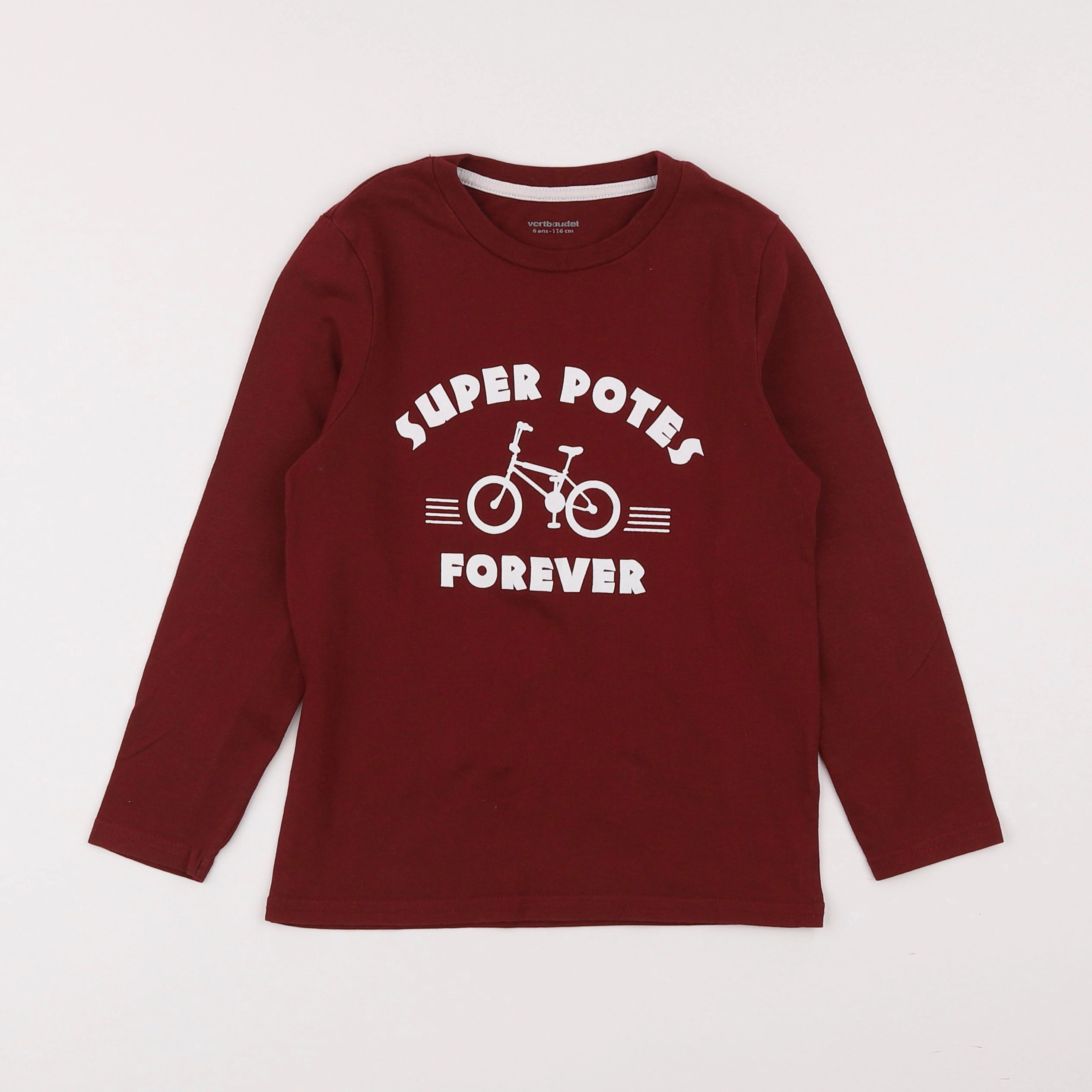 Vertbaudet - tee-shirt rouge - 6 ans