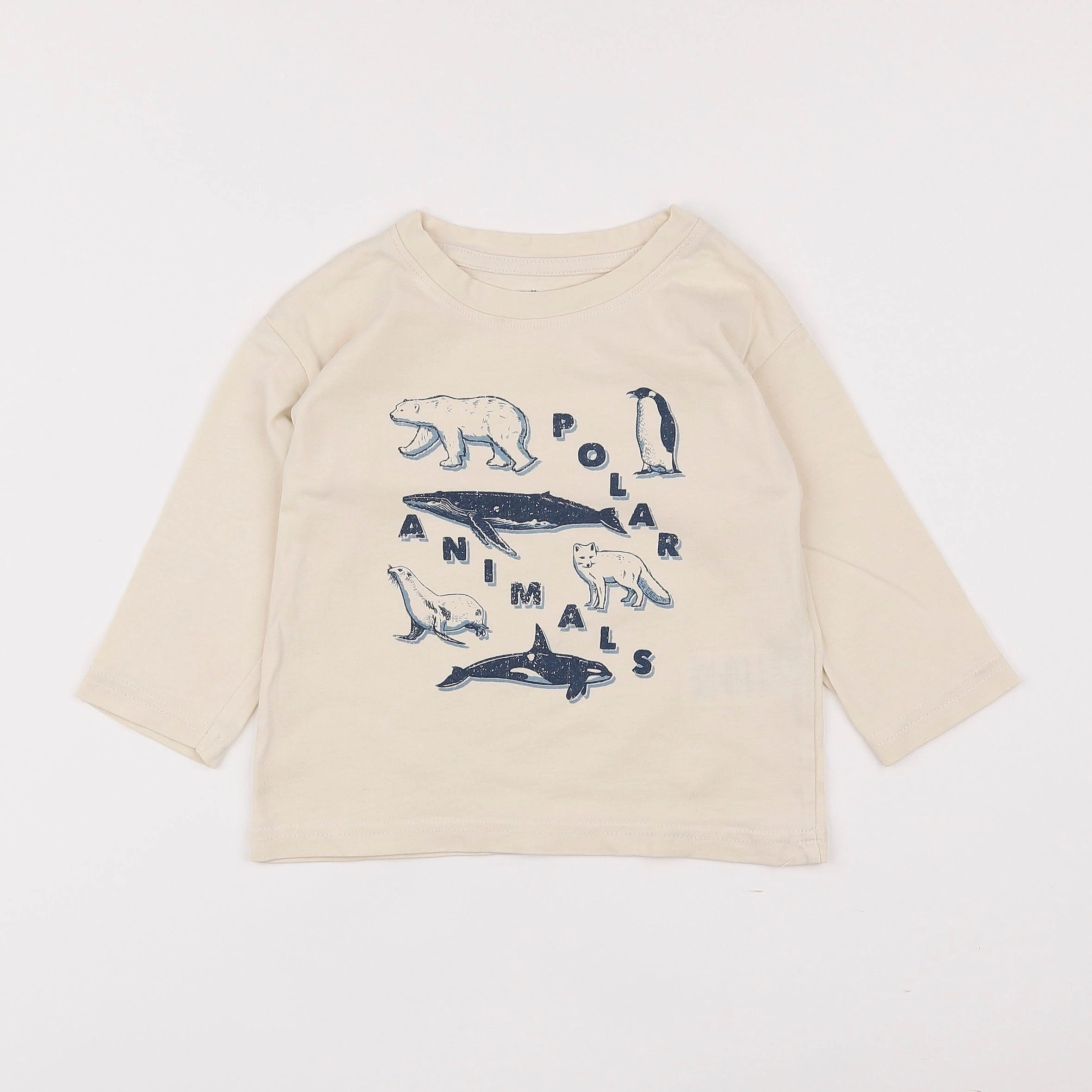 Vertbaudet - tee-shirt beige - 2 ans